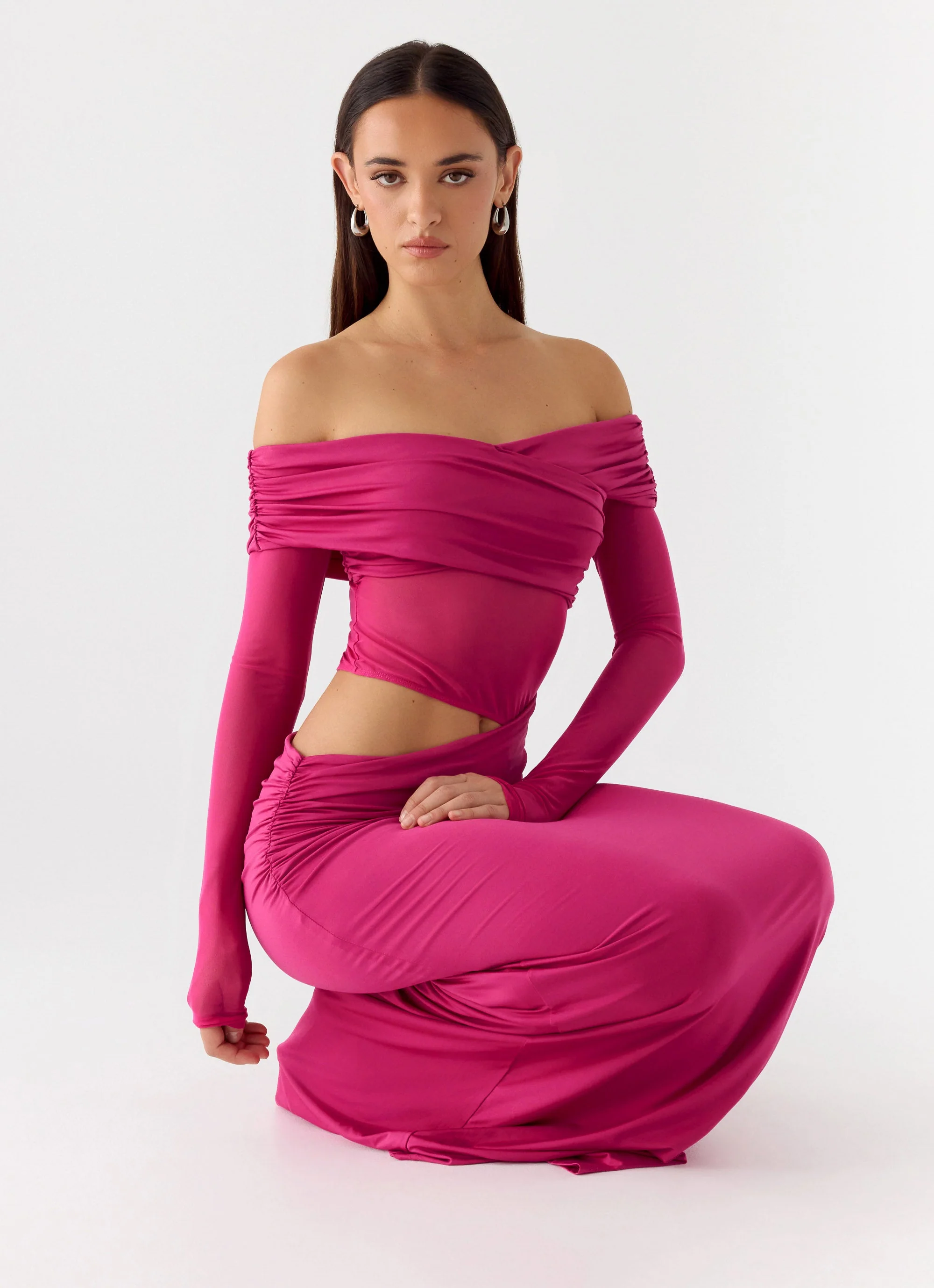 Kerli Maxi Dress - Fuchsia - Image 5