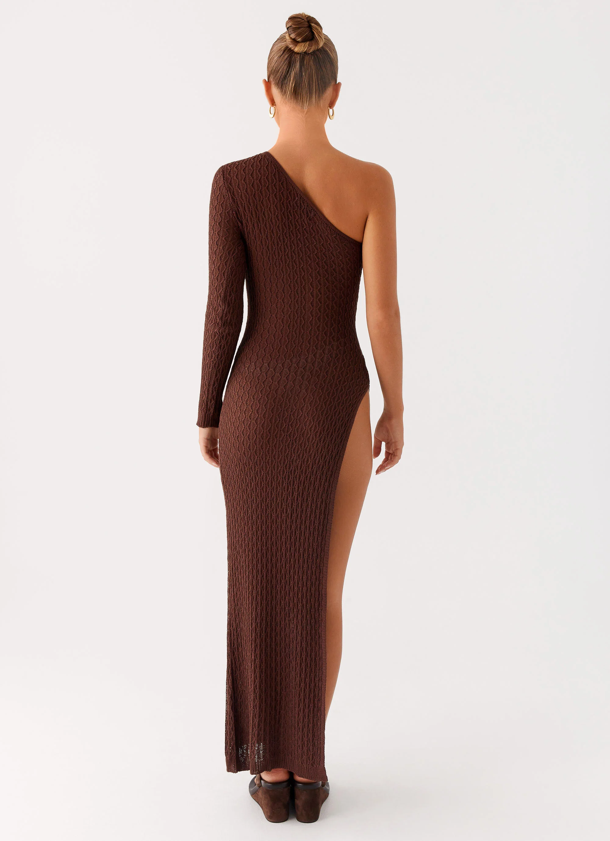 Kerri Knit Maxi Dress - Dark Chocolate - Image 5