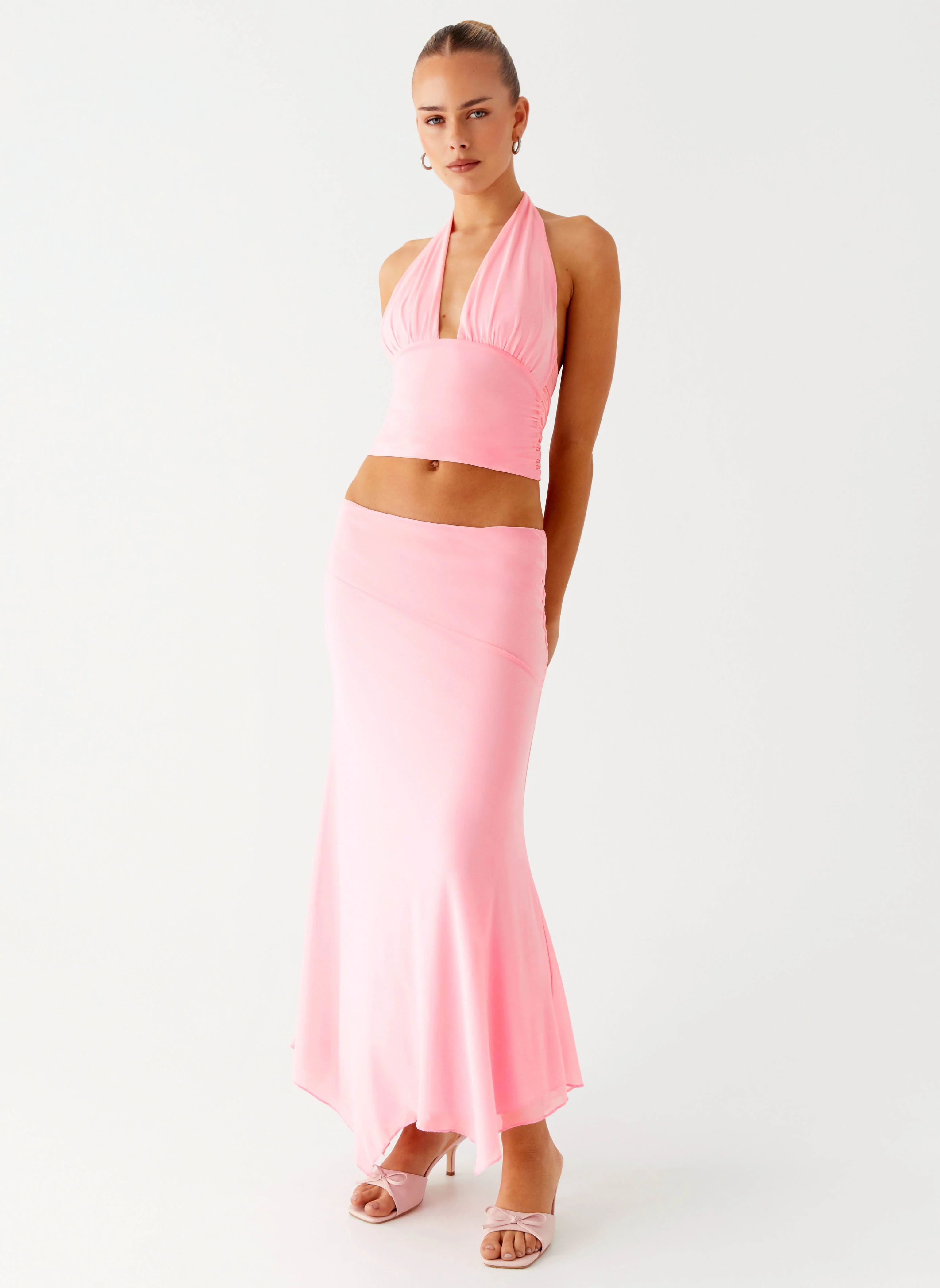 Kerrie Hanky Midi Skirt - Baby Pink - Image 6