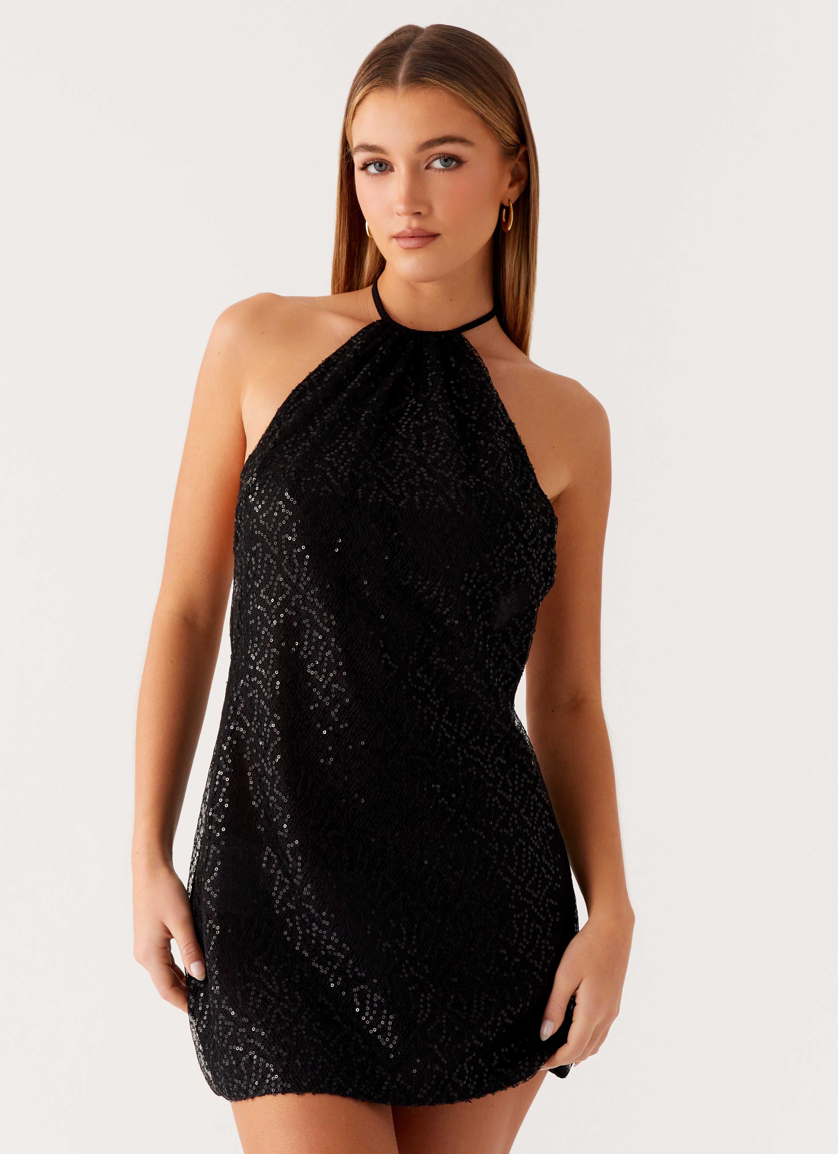 Kingdom Sequin Mini Dress - Black - Image 6
