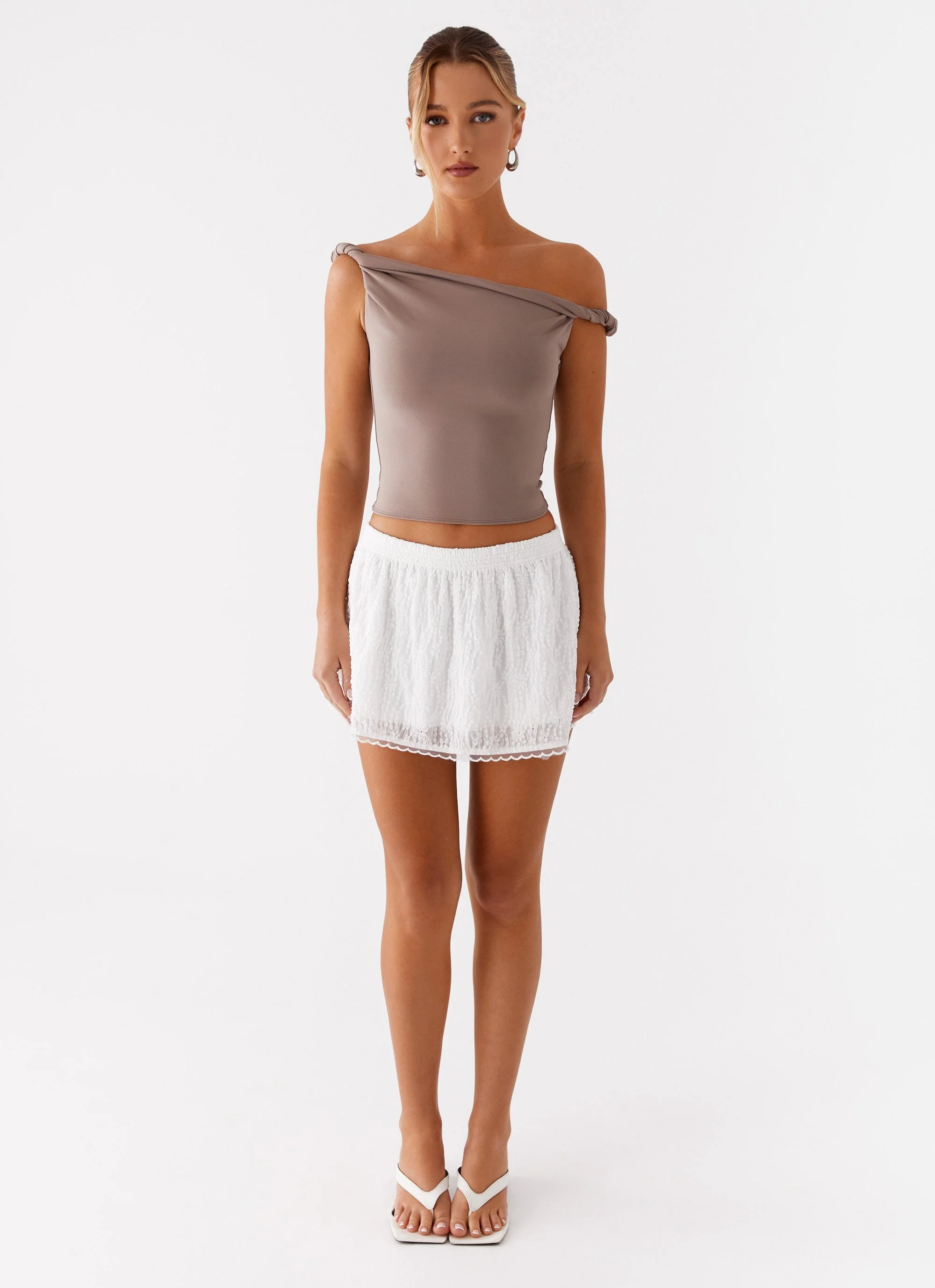Korra Mini Skirt - White - Image 2