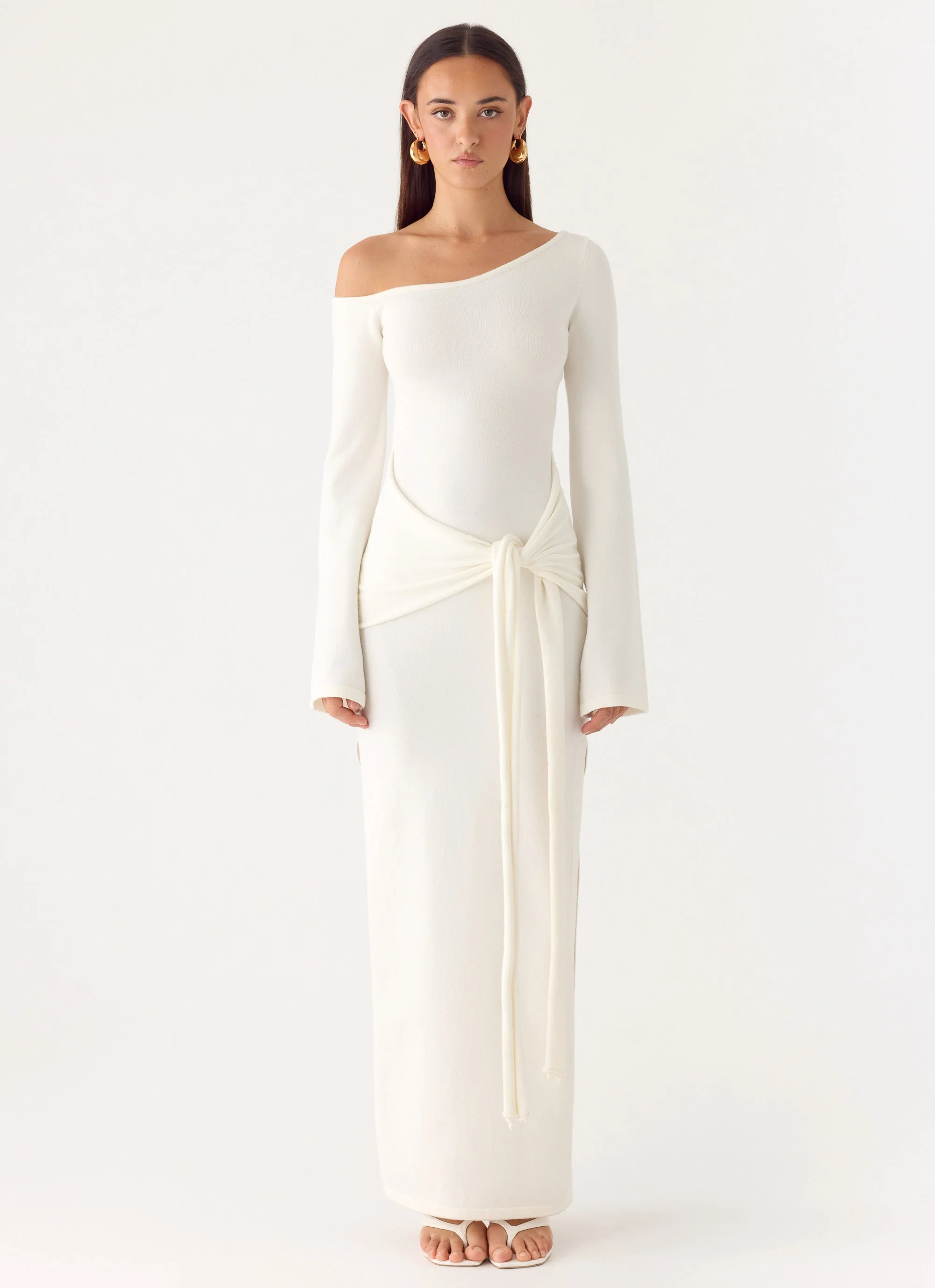 Kova Knit Maxi Dress - White - Image 2