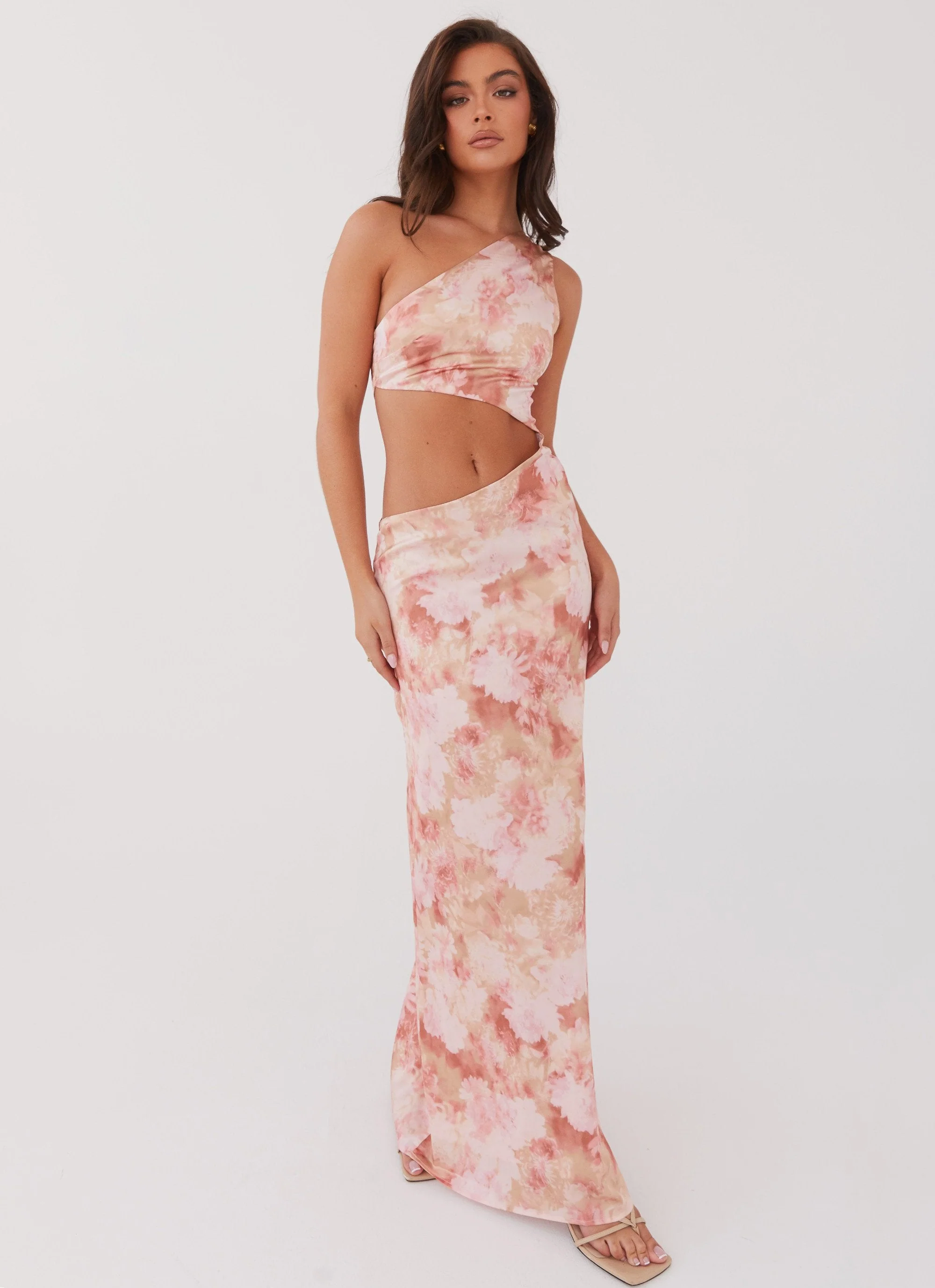 Krista One Shoulder Maxi Dress - Flower Garden - Image 4