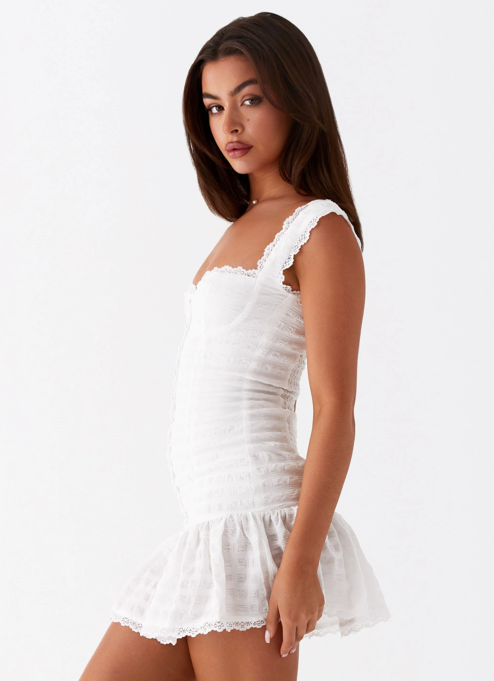 Kristina Mini Dress - White - Image 5