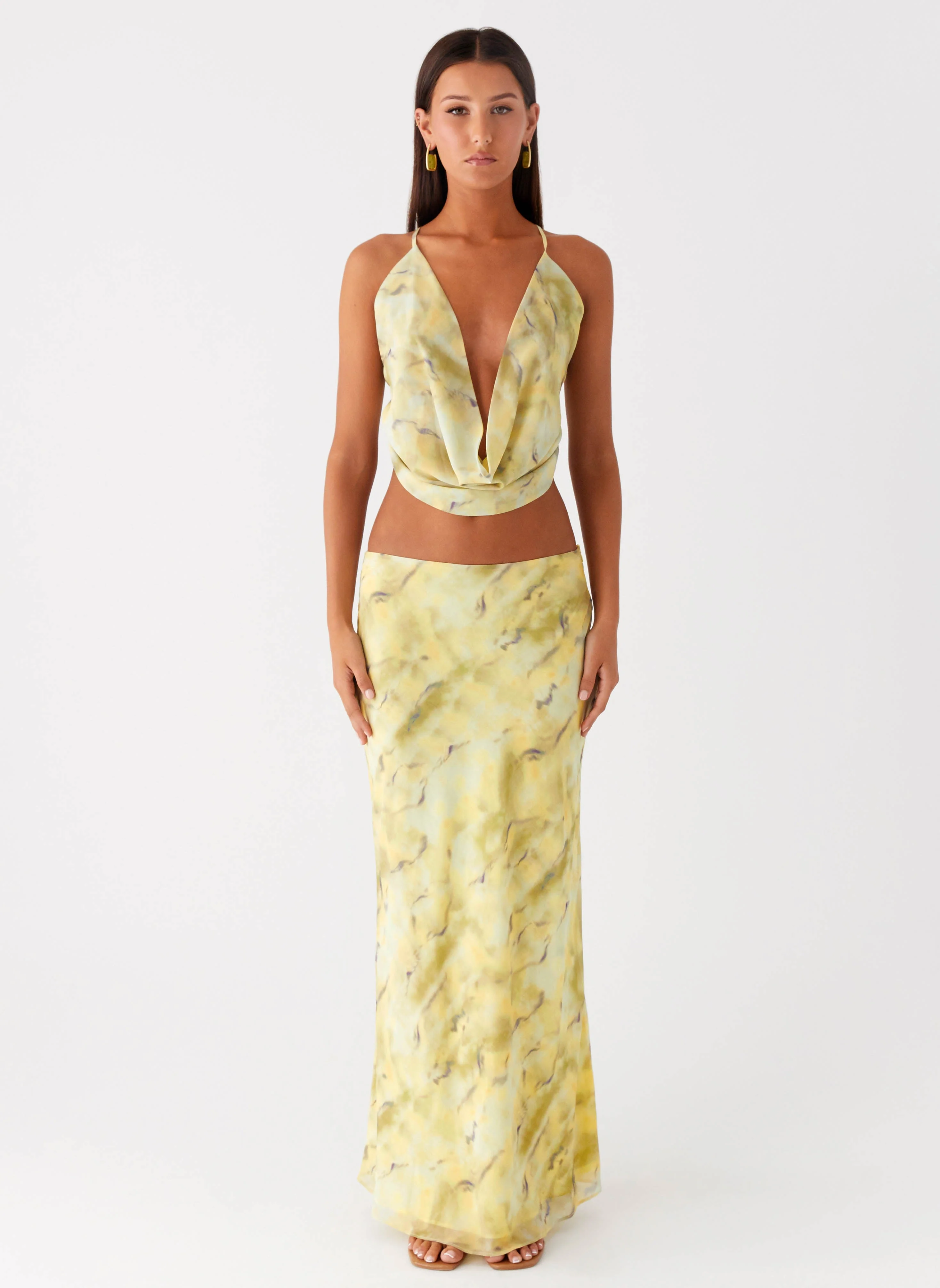 Kylo Low Rise Maxi Skirt - Yellow Tie Dye - Image 2