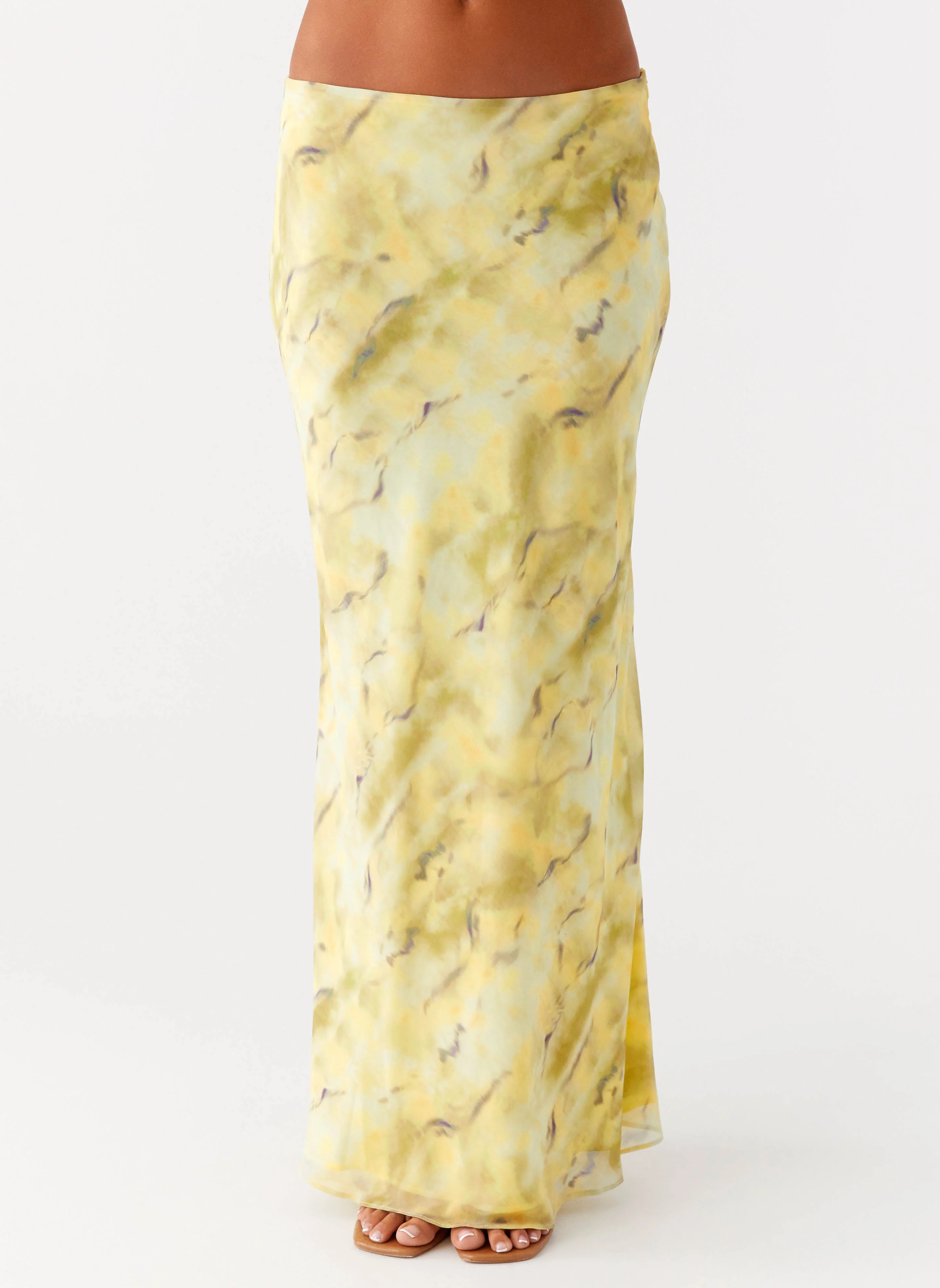 Kylo Low Rise Maxi Skirt - Yellow Tie Dye - Image 5