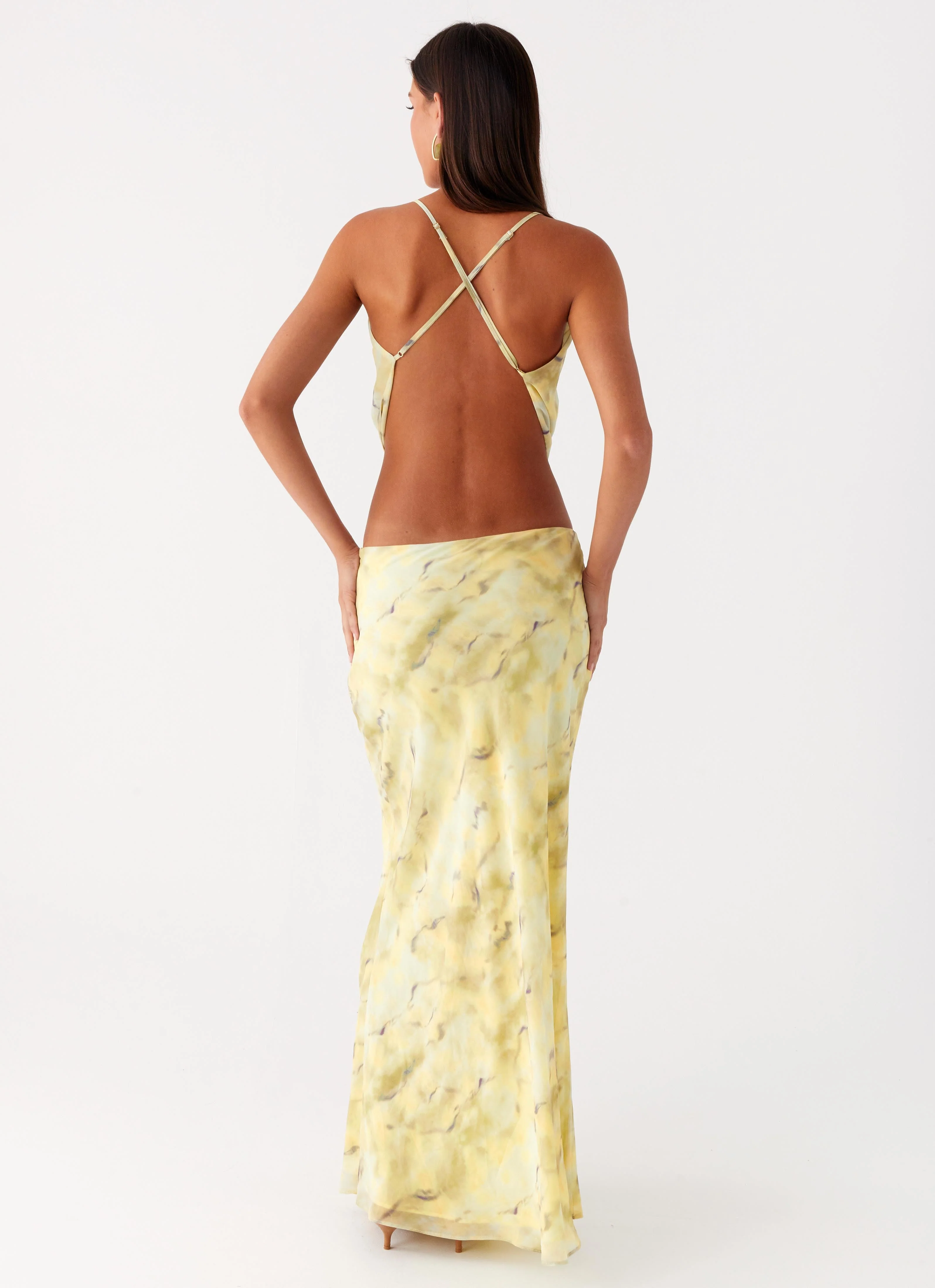 Kylo Low Rise Maxi Skirt - Yellow Tie Dye - Image 6