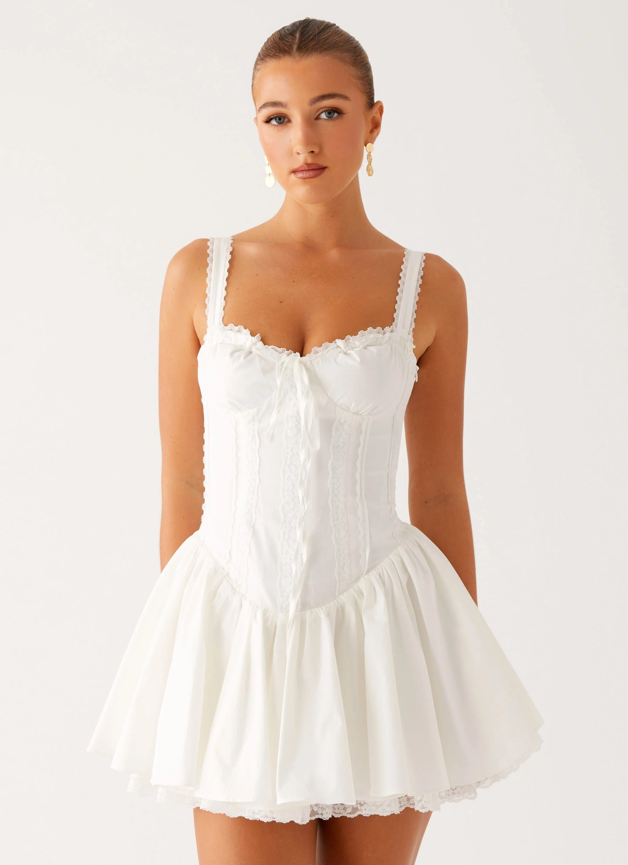 Lacie Mini Dress - White - Image 5