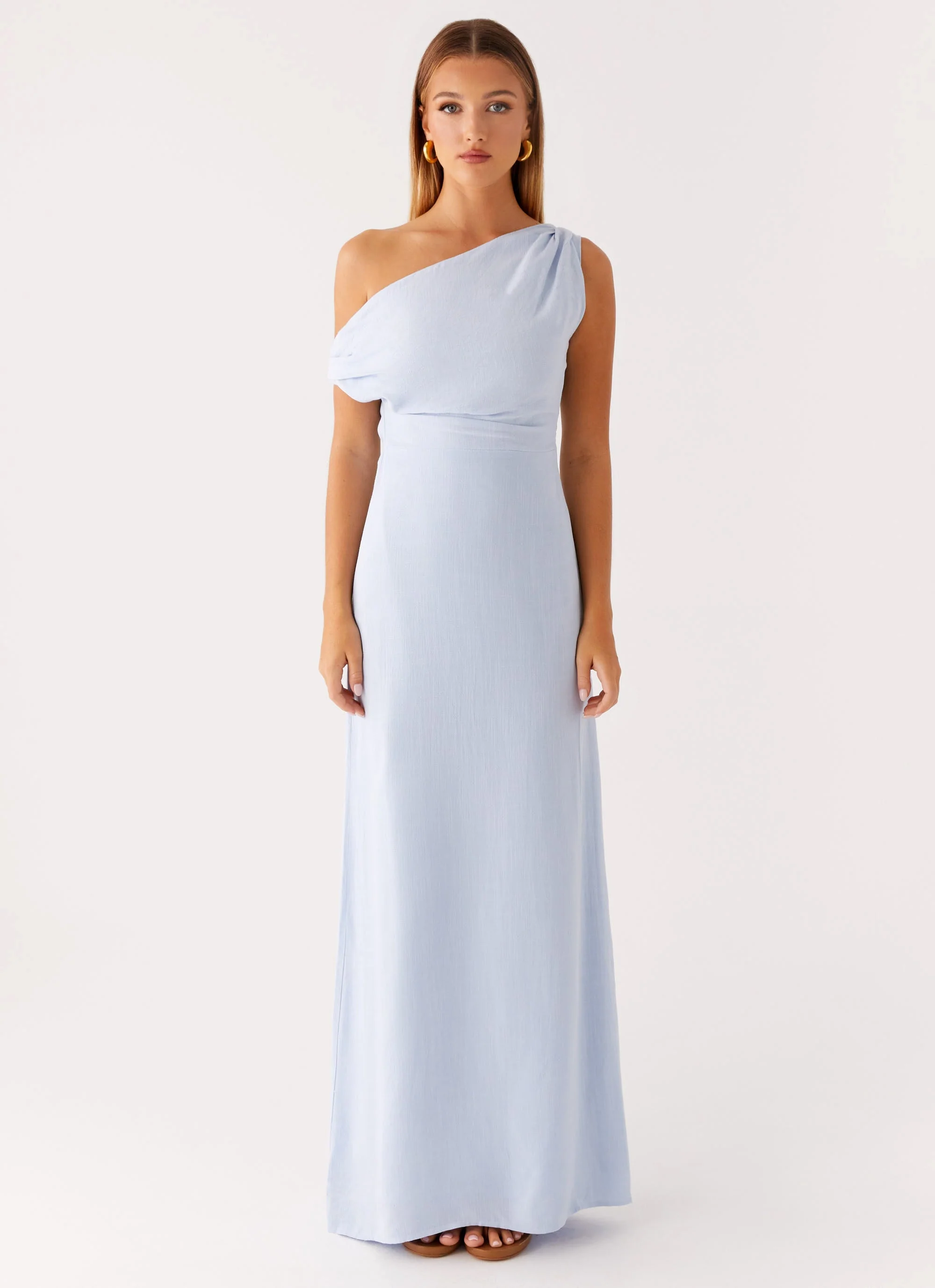Lady Love Linen Maxi Dress - Blue - Image 2