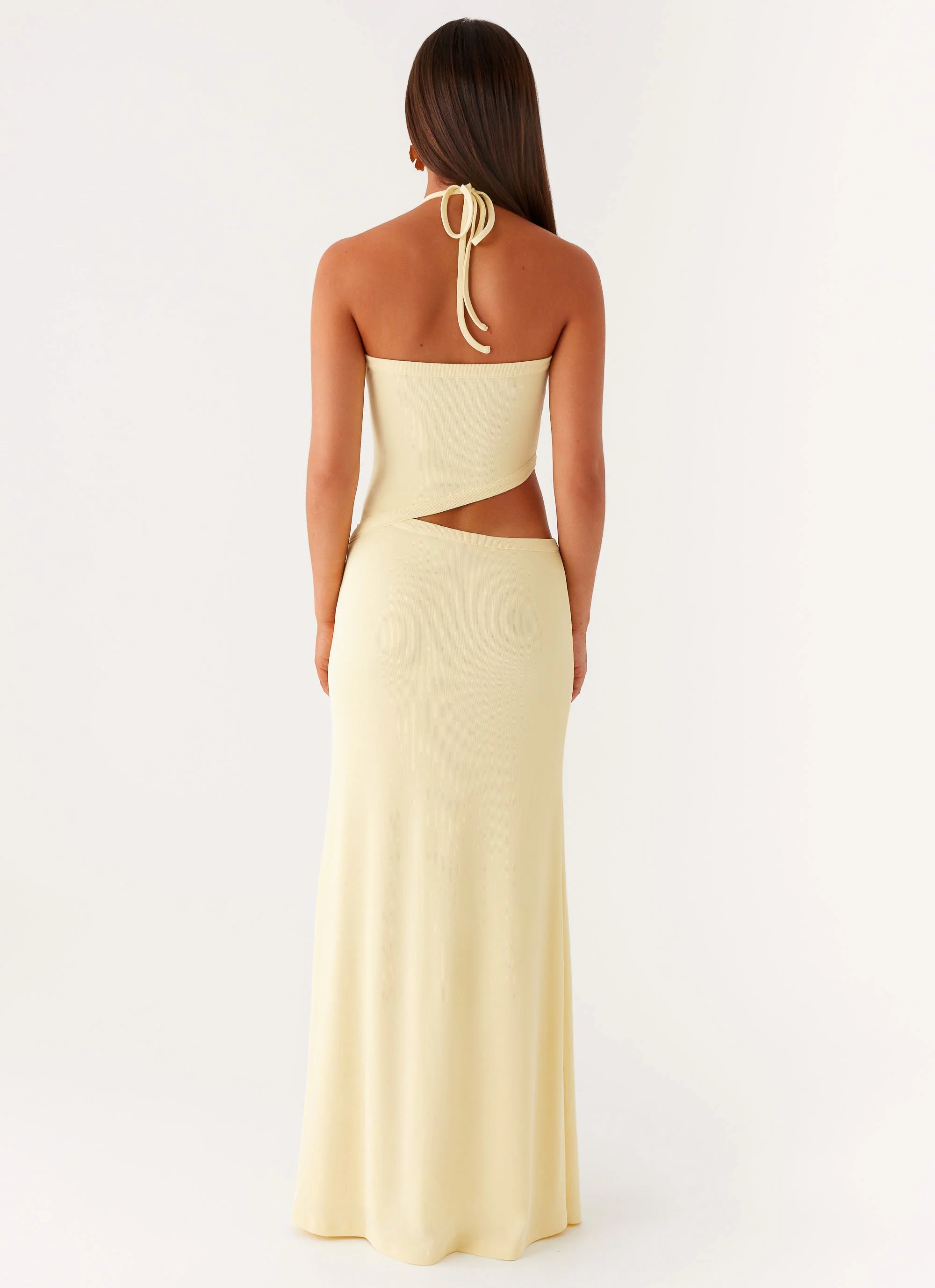 Lanah Cut Out Maxi Dress - Yellow - Image 4