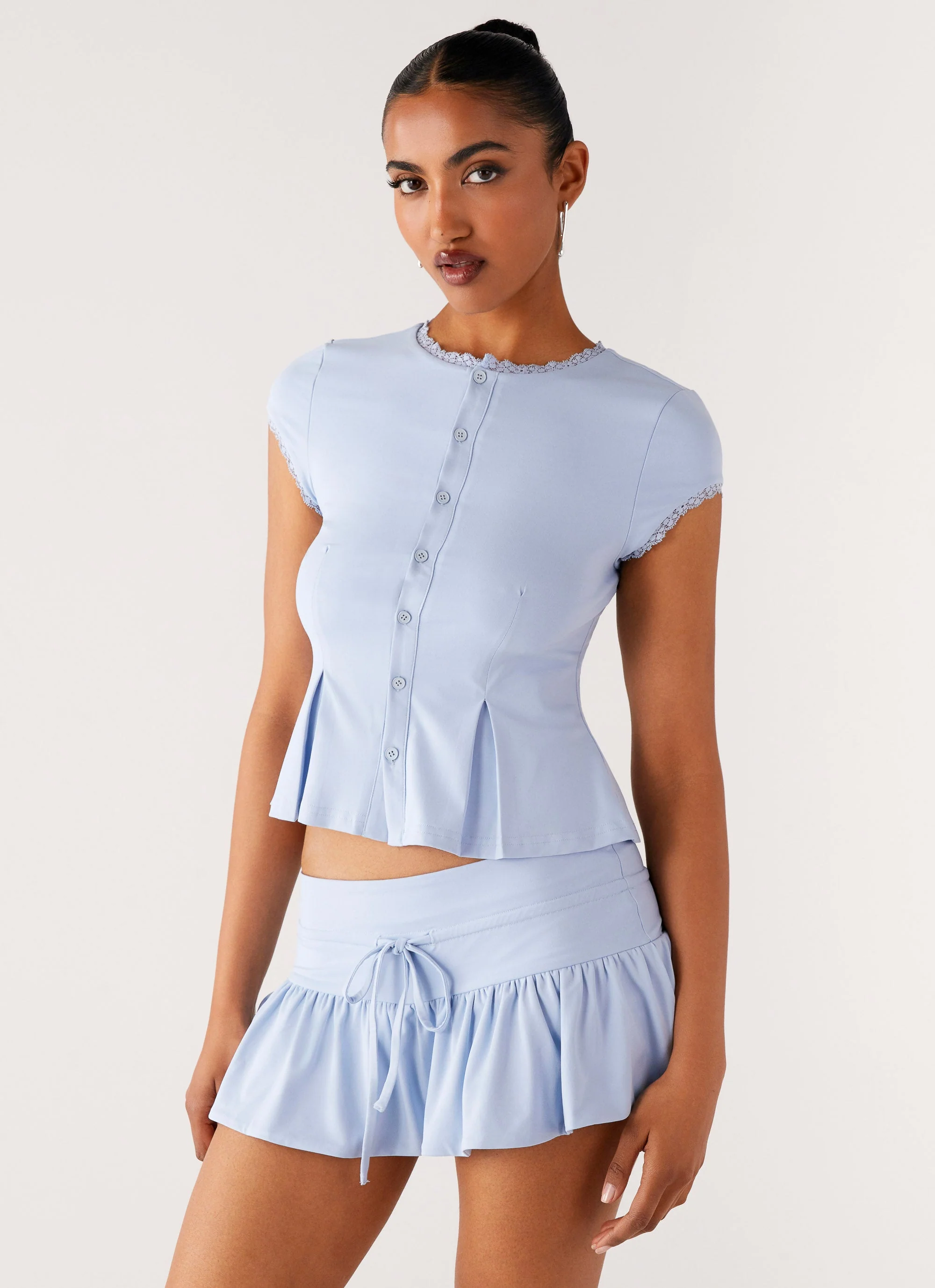 Landon Mini Skort - Blue - Image 6