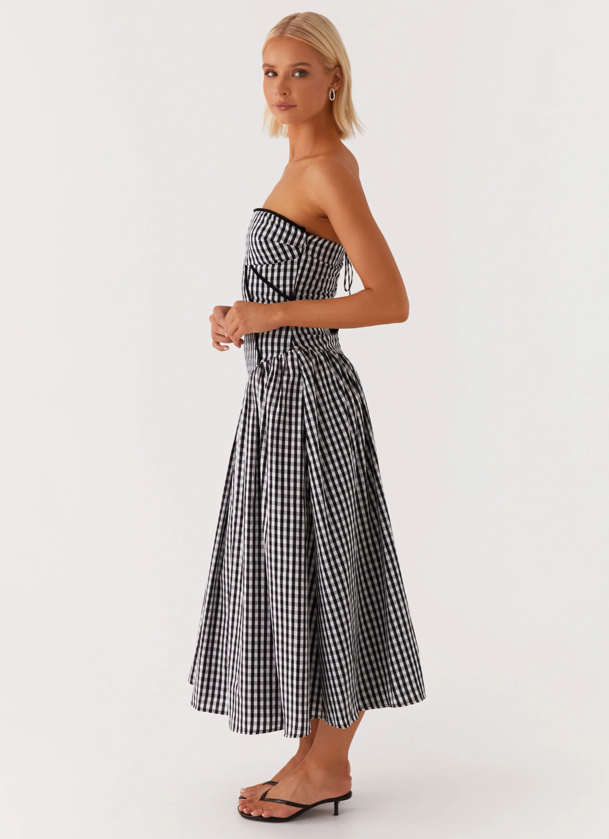 Larnie Midi Dress - Black Gingam - Image 4