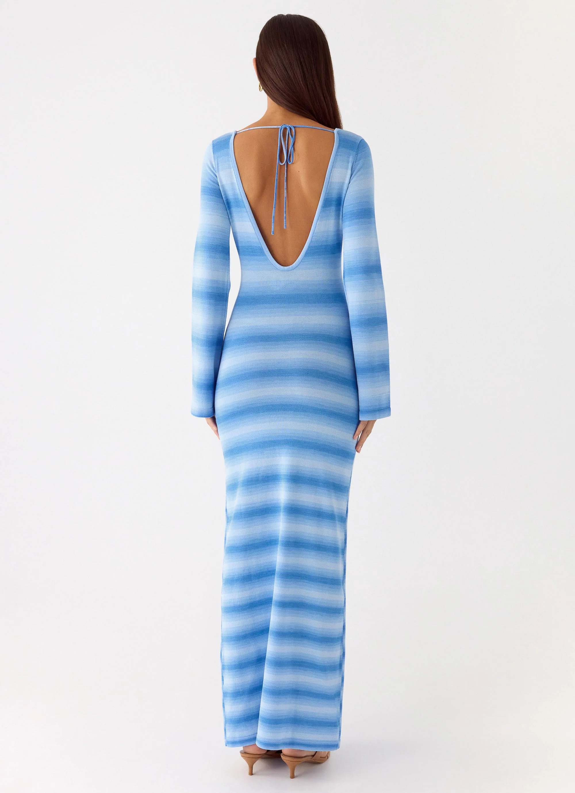 Late Night Calls Knit Maxi Dress - Cerulean - Image 3