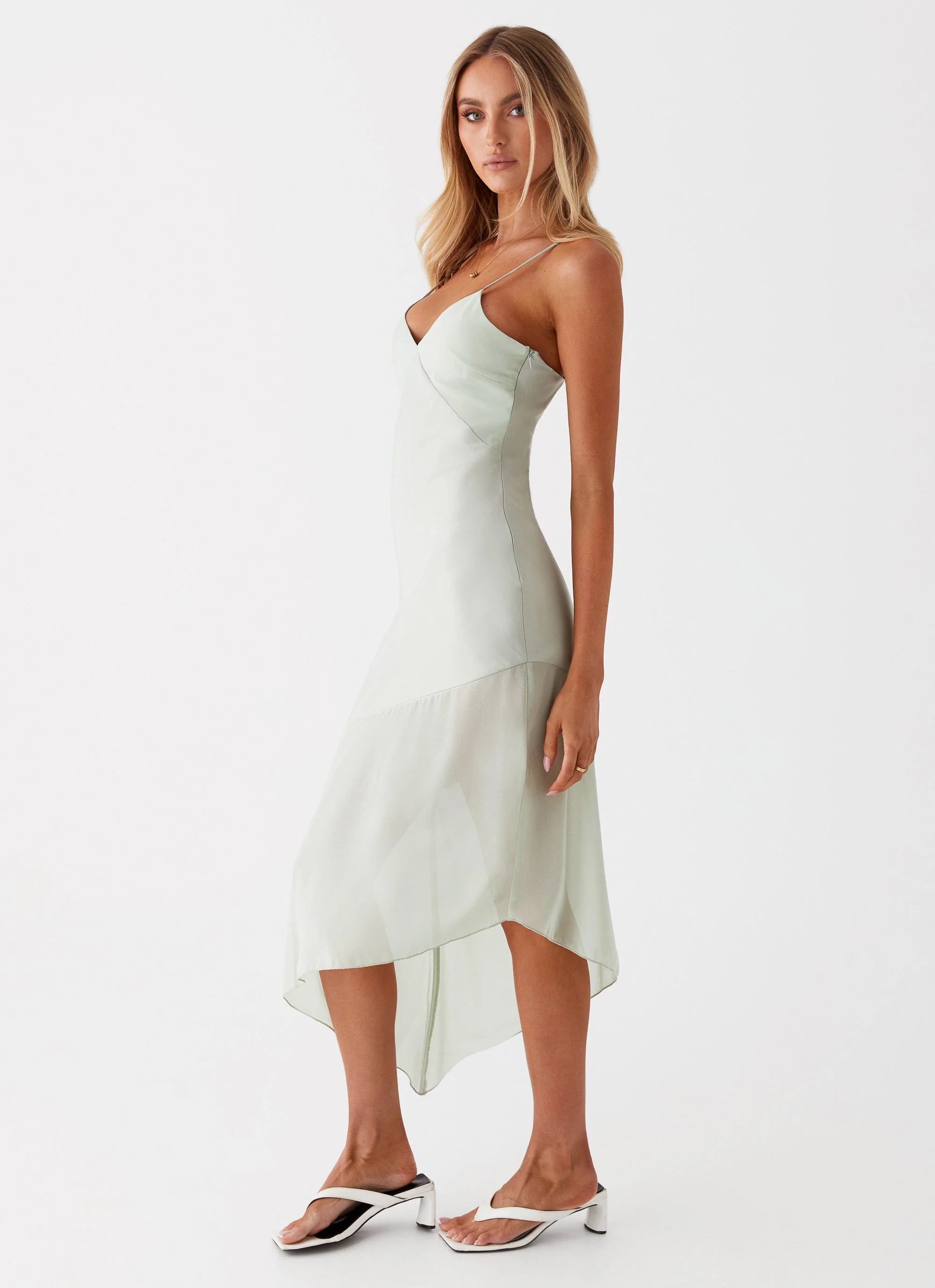 Leia Midi Dress - Sage - Image 3