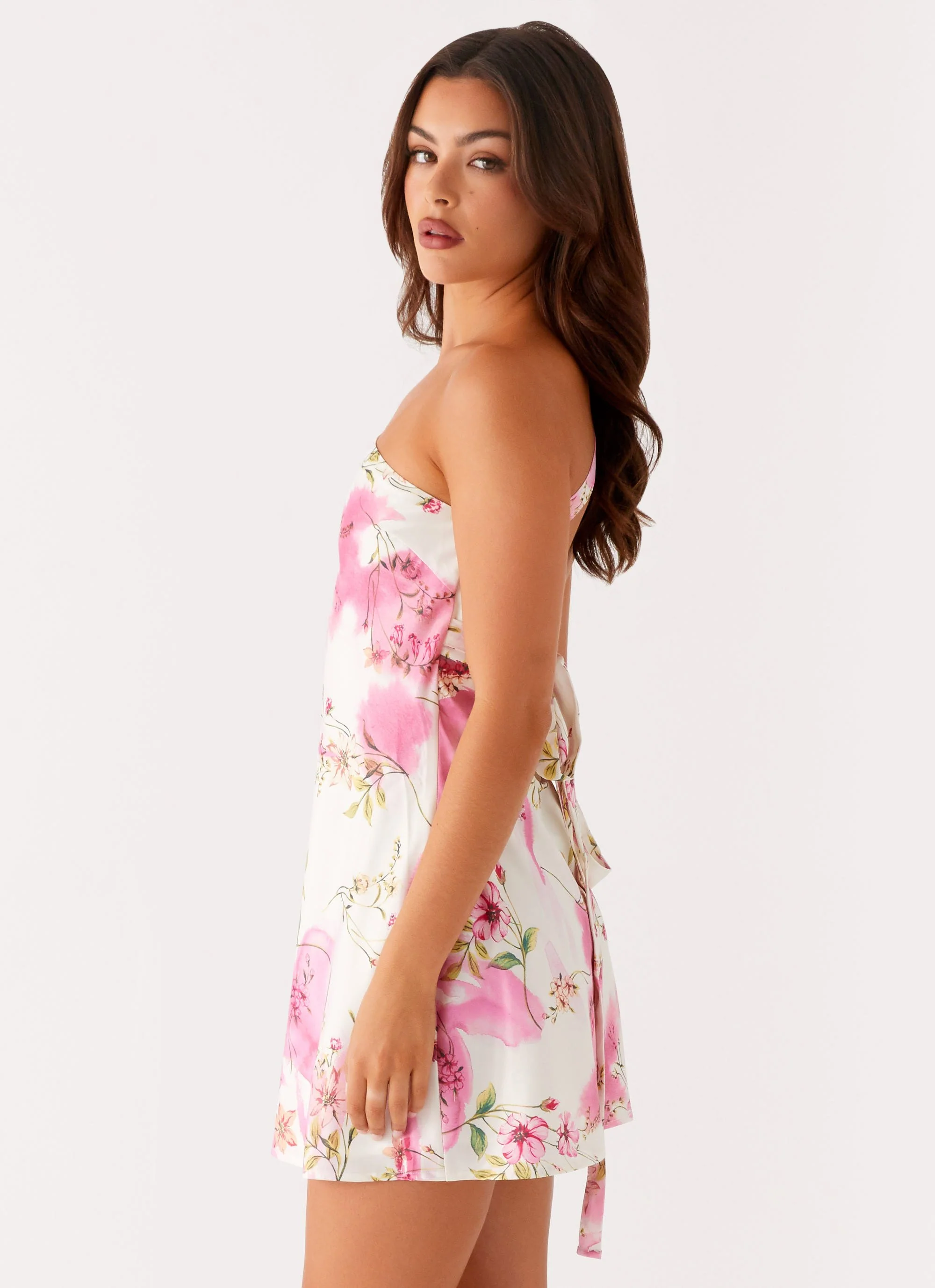 Lights Out Mini Dress - Ivory Floral Print - Image 3