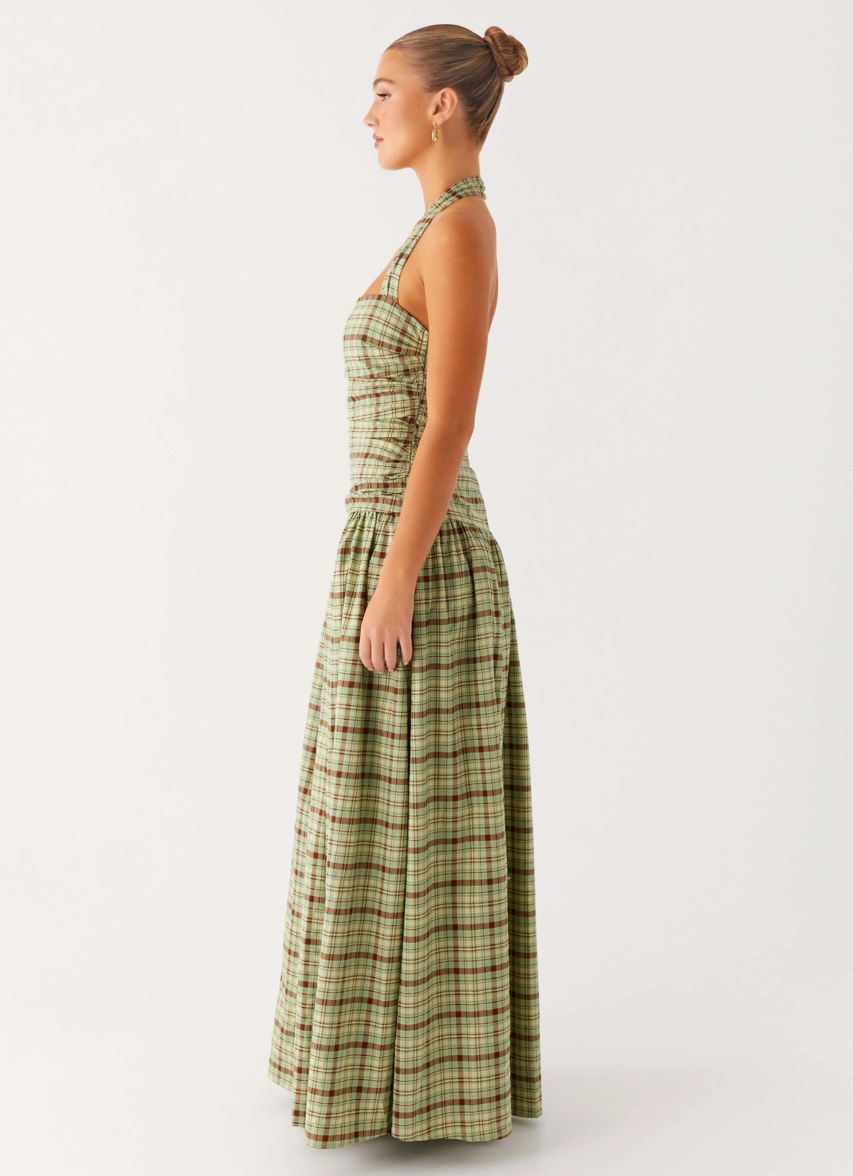 Lilith Maxi Dress - Forest Plaid - Image 2
