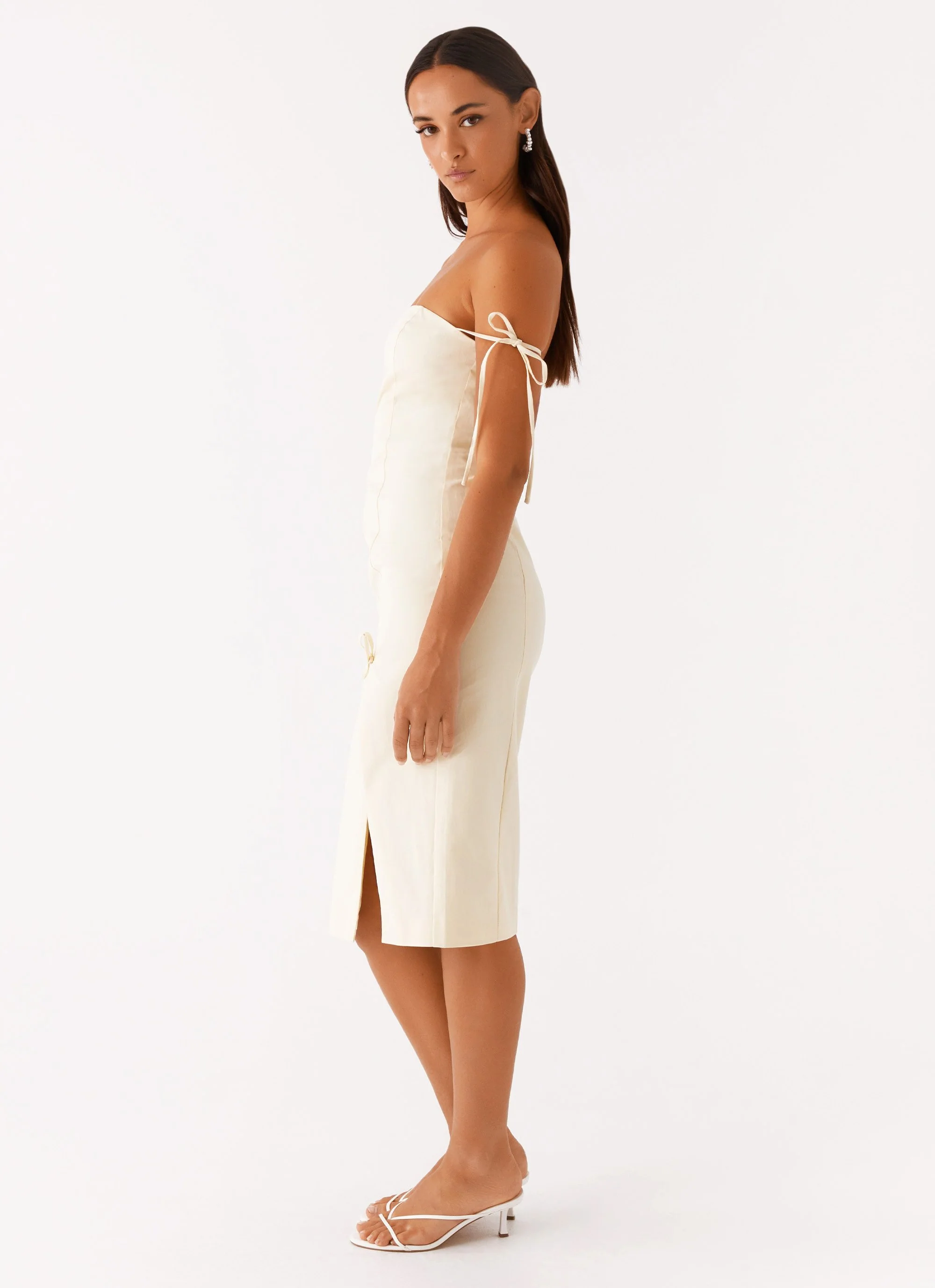Limelight Midi Dress - Lemon - Image 3