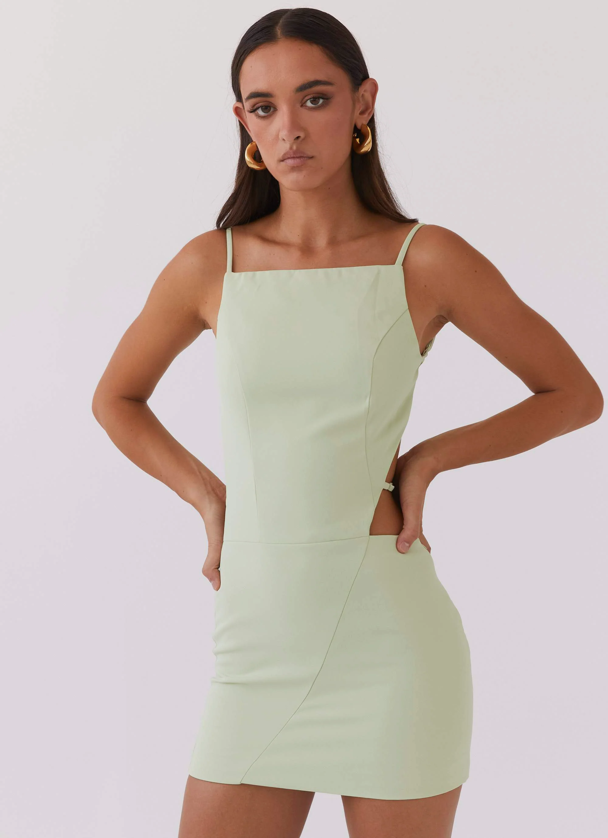 Lindsey Cutout Mini Dress - Green Zest - Image 6