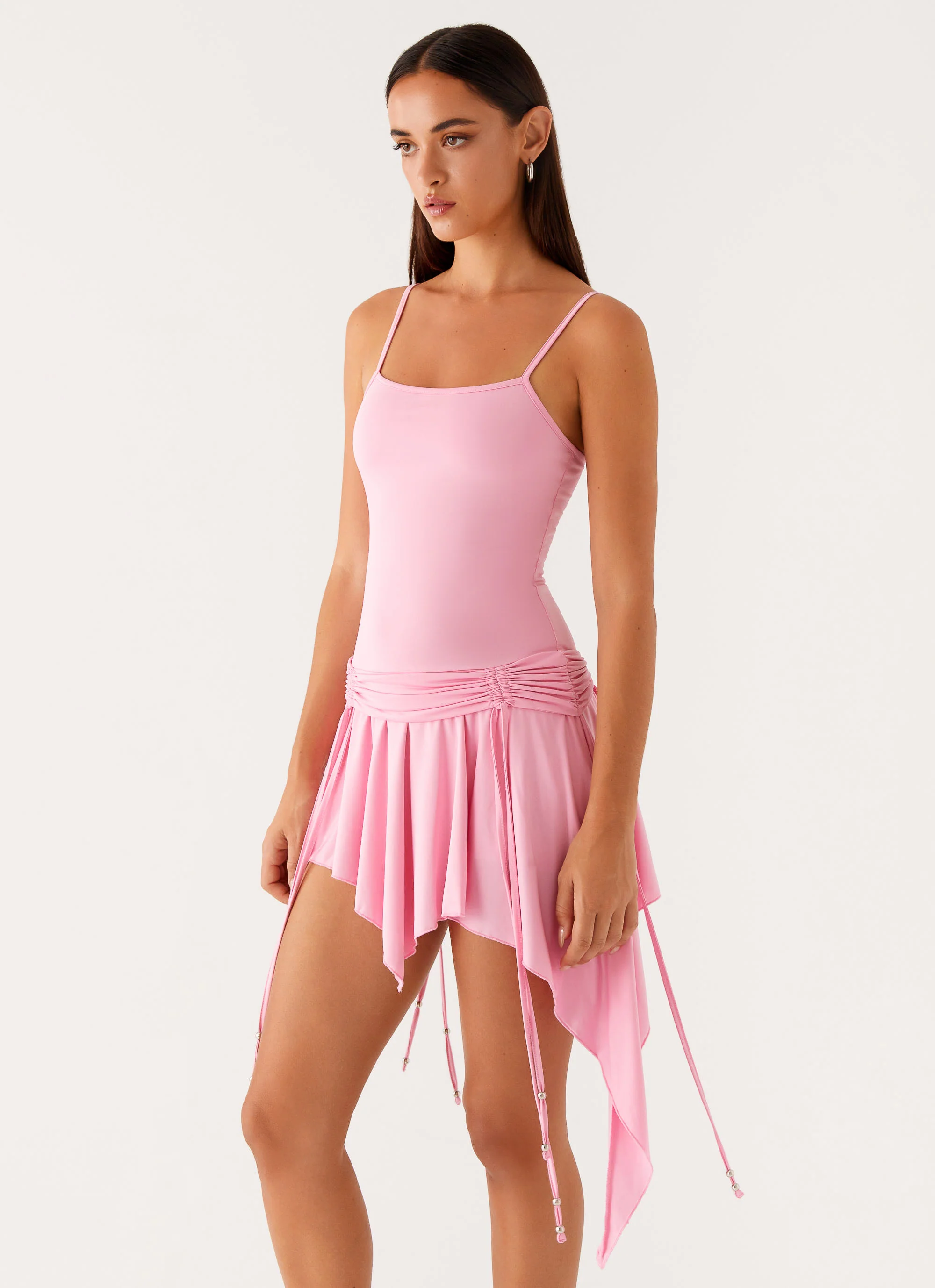 Lino Mini Dress - Baby Pink - Image 5