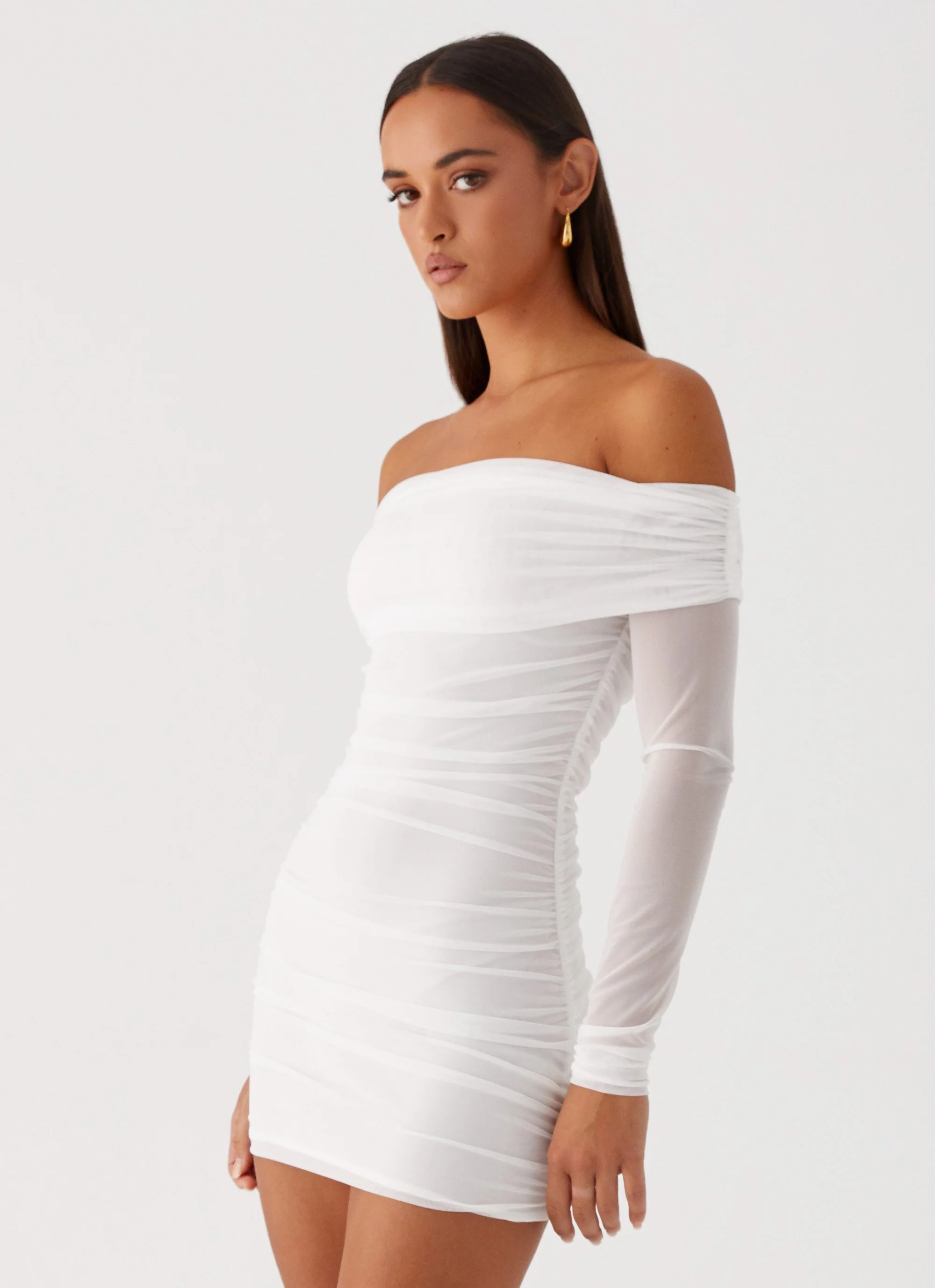 Liquid Spirit Mini Dress - White - Image 3