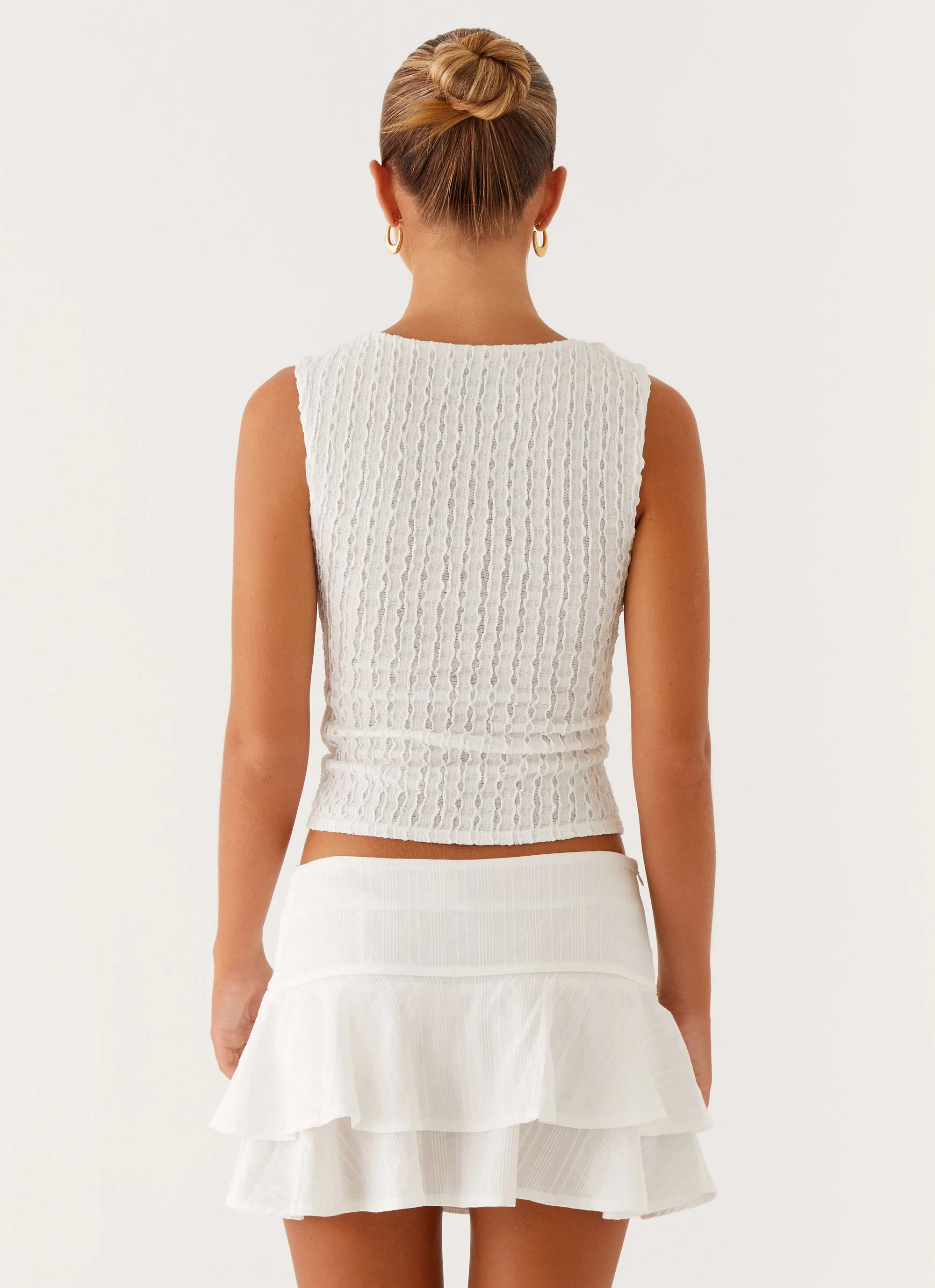 Lisbon Mini Skirt - White - Image 3