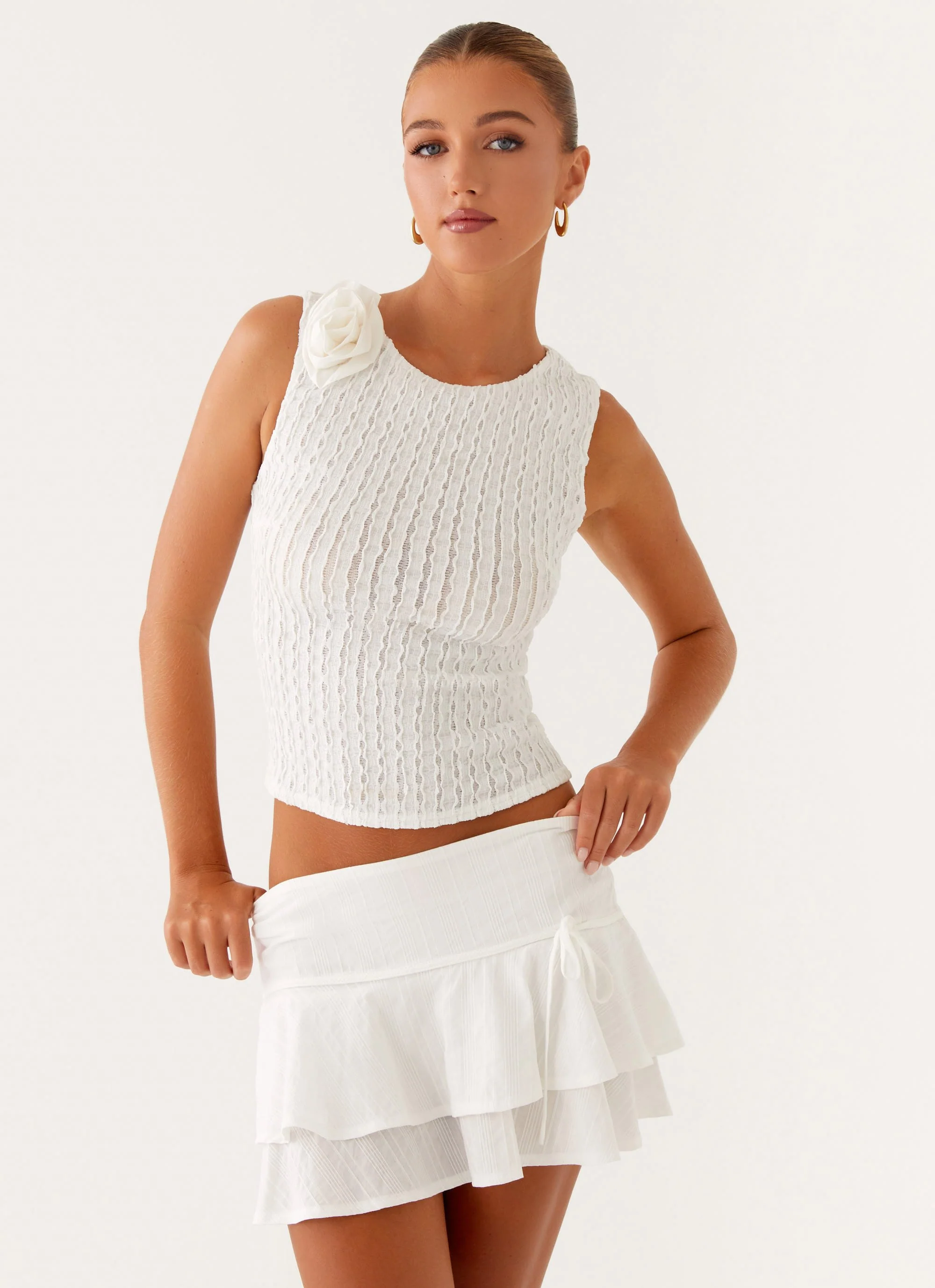 Lisbon Tank Top - White