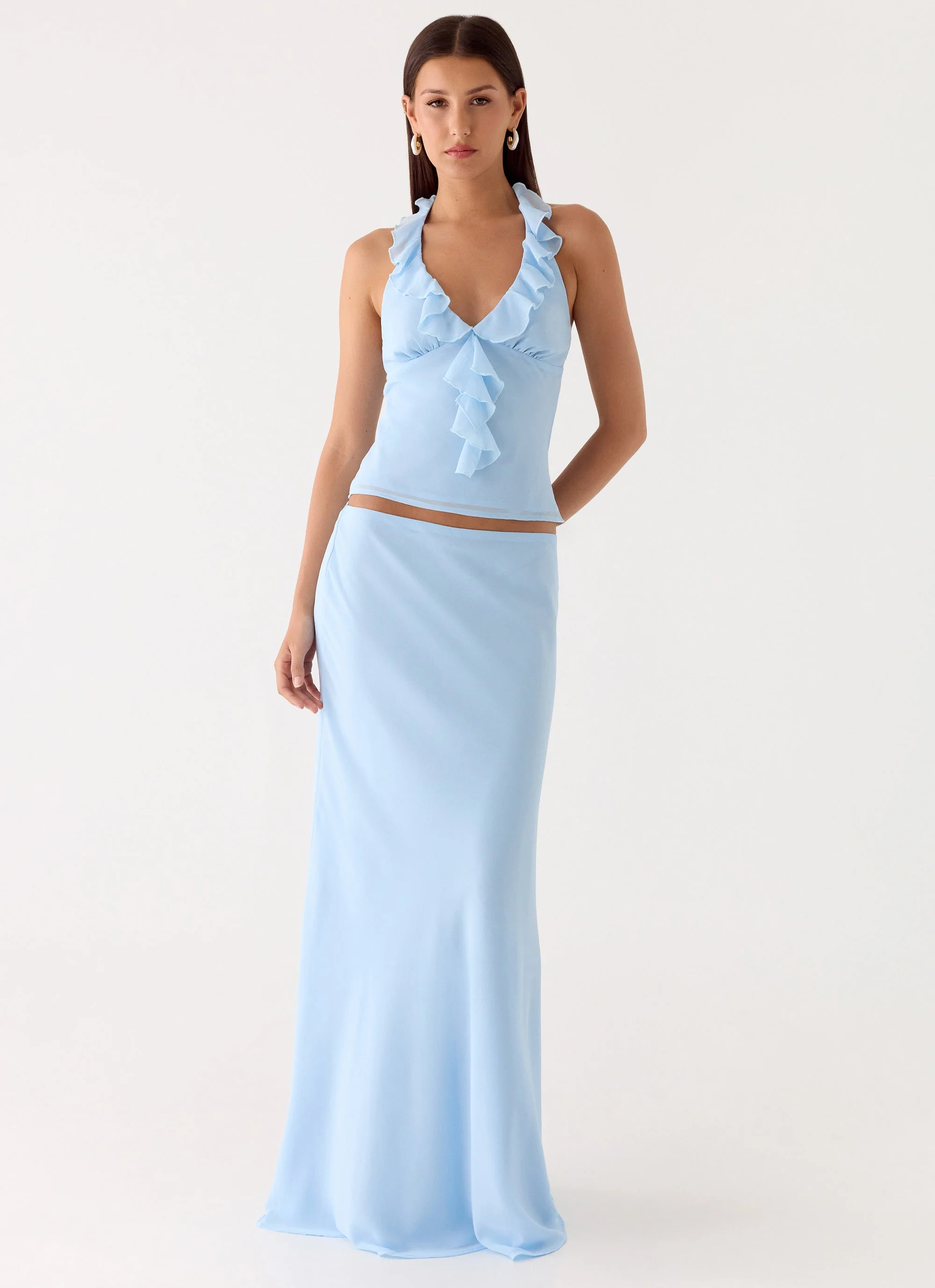 Log In Halter Top - Blue - Image 6