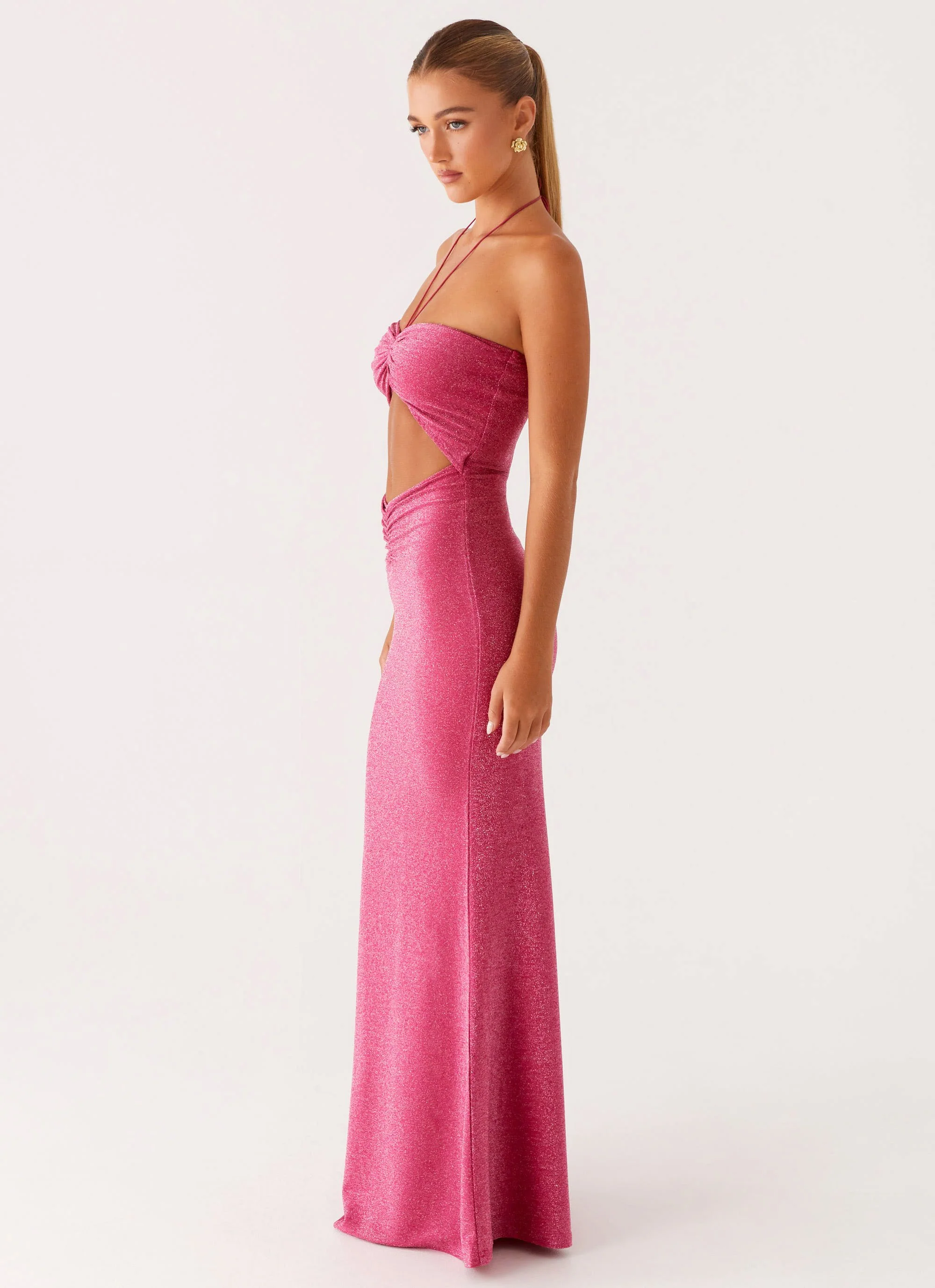 Lorenzo Maxi Dress - Raspberry - Image 5