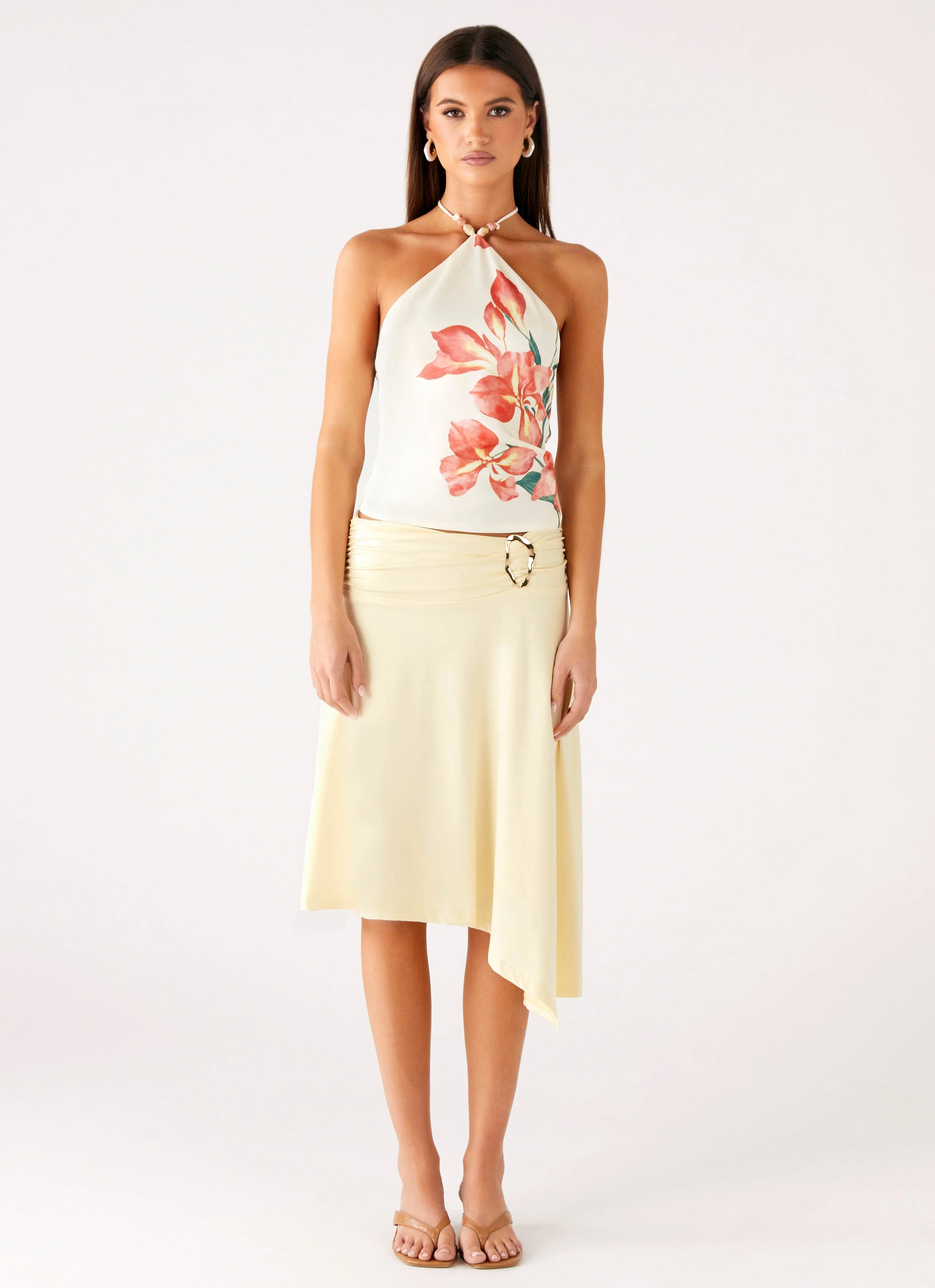 Loreta Beaded Tie Back Top - Siena Floral - Image 4