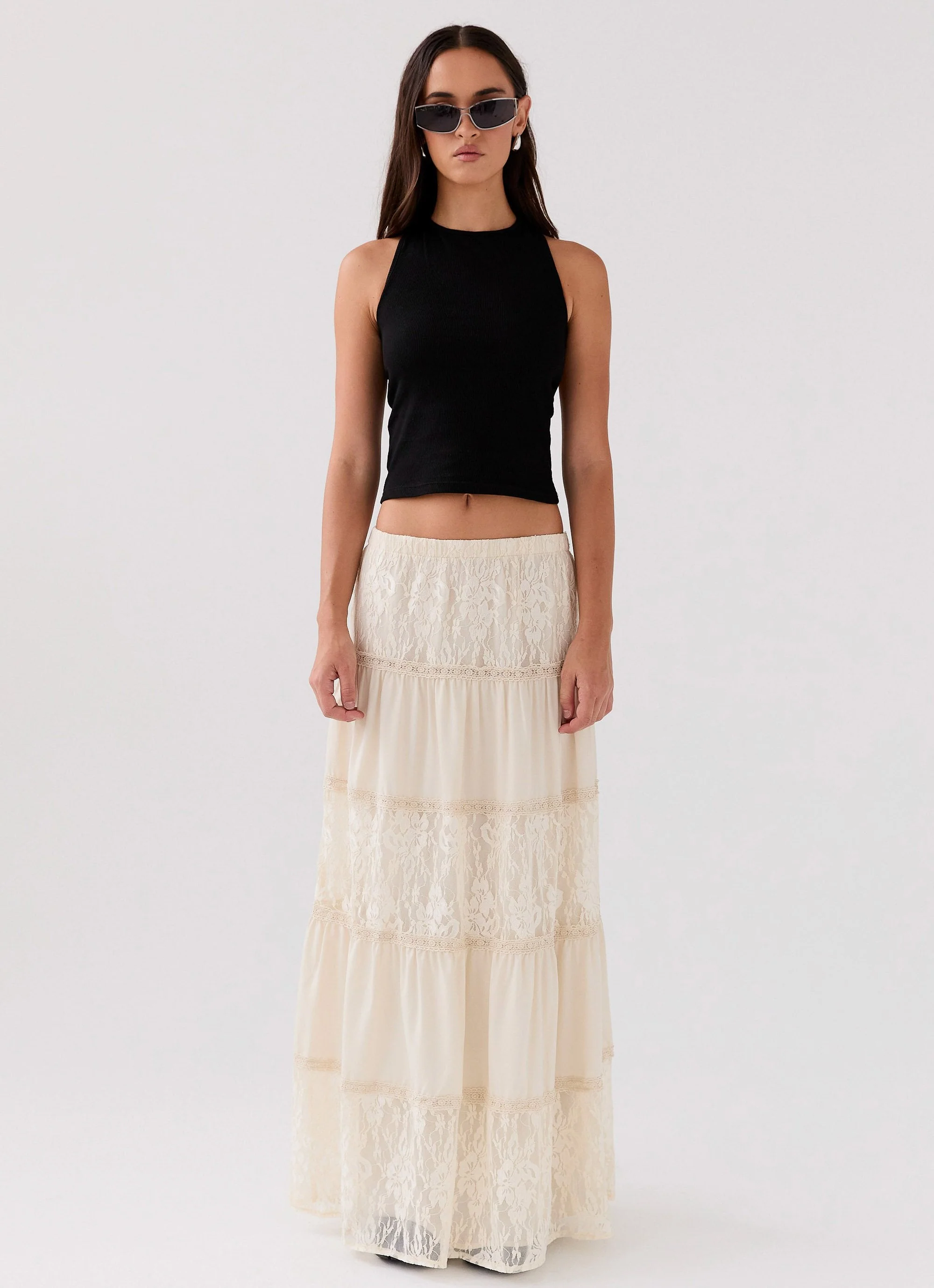 Loretta Maxi Skirt - Ivory - Image 2