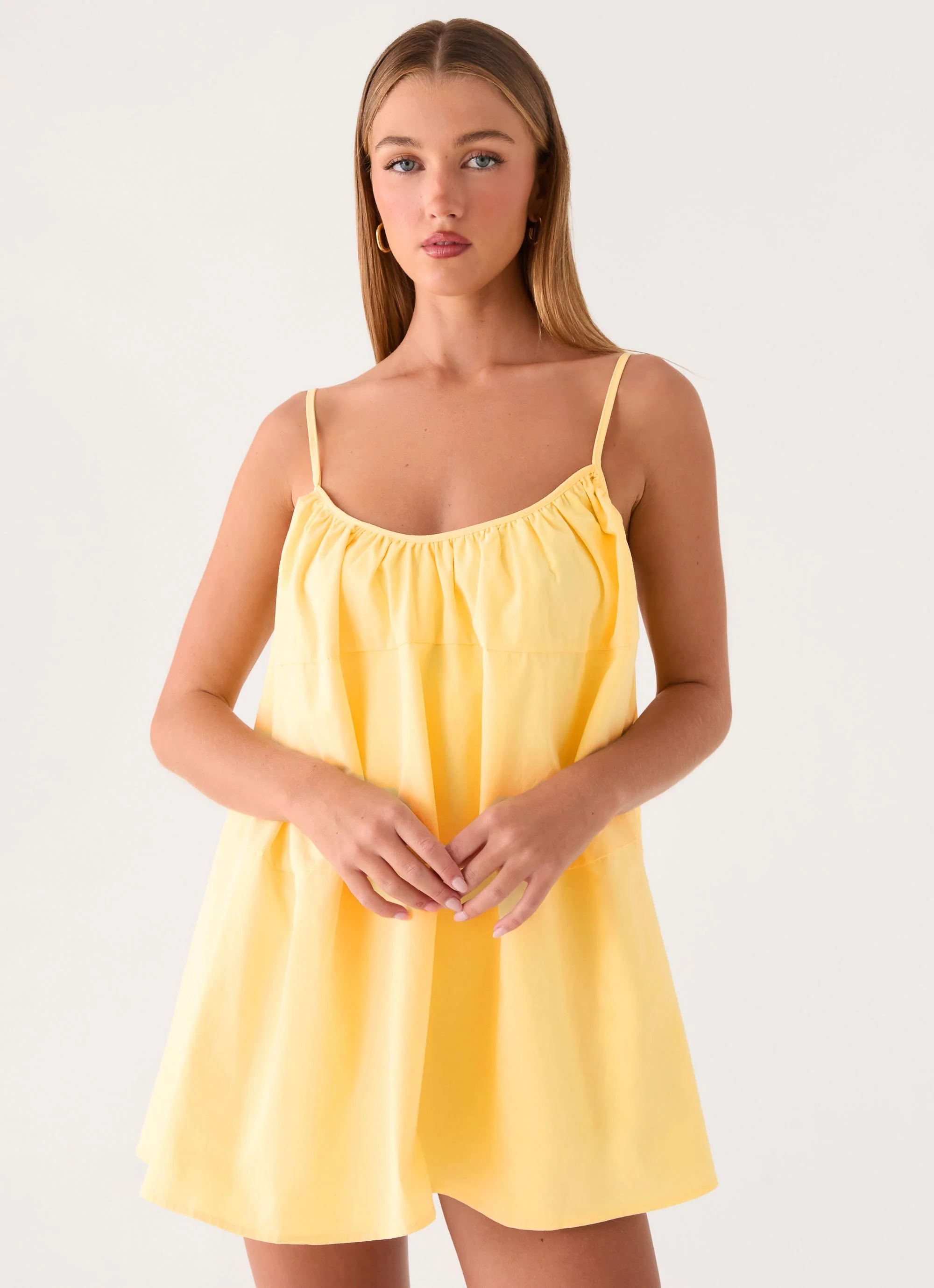 Lorima Mini Dress - Lemon - Image 6