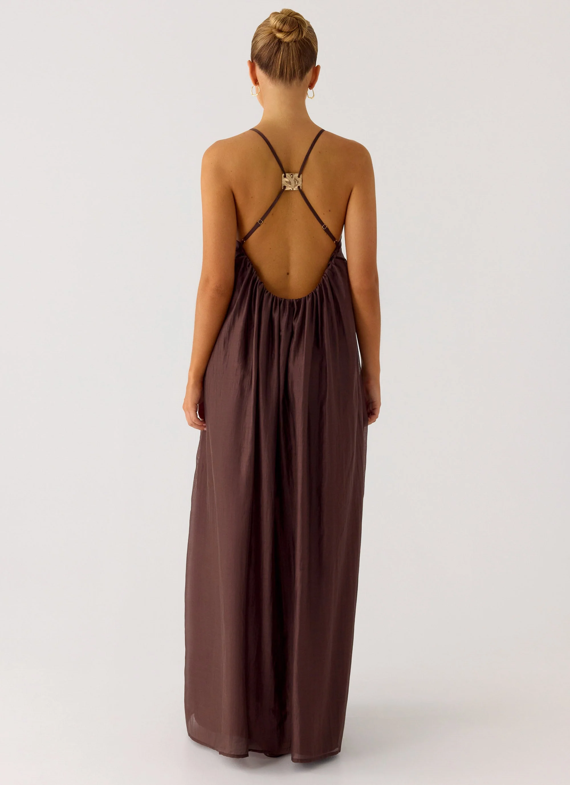 Losario Maxi Dress - Cool Chocolate - Image 3