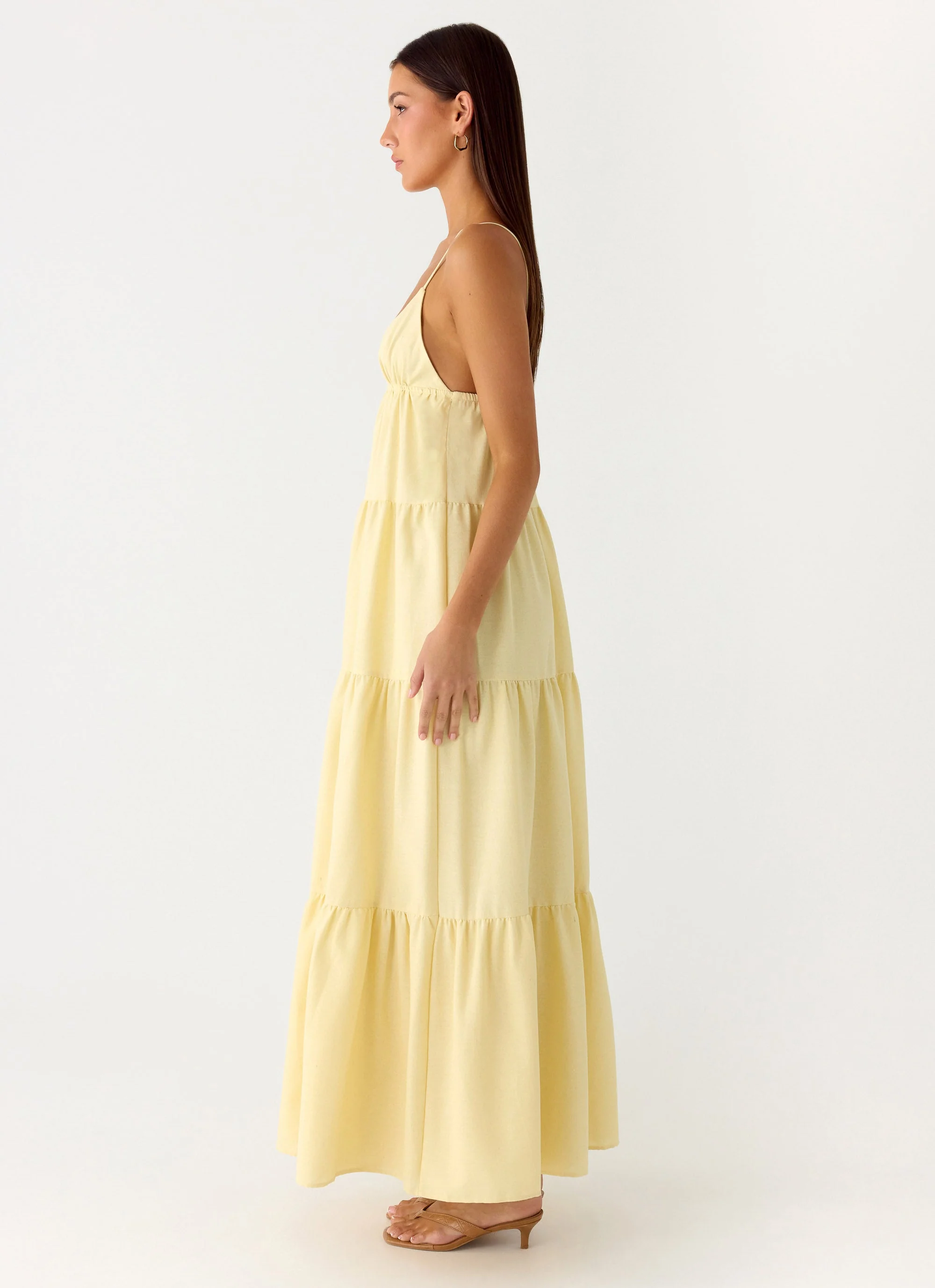 Lotty Linen Maxi Dress - Yellow - Image 2