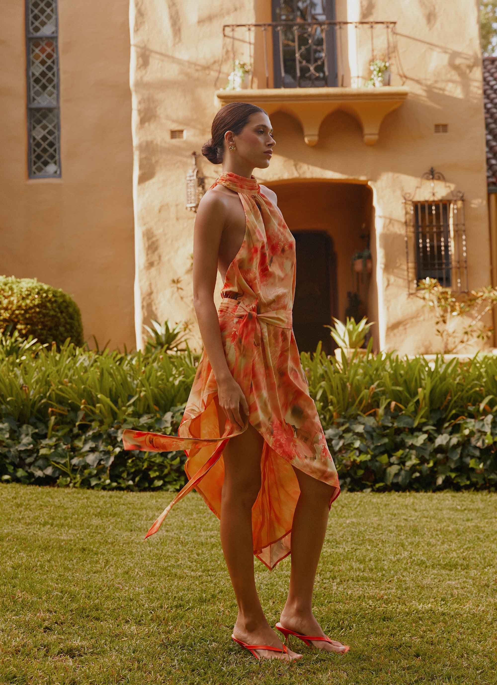 Lou Midi Dress - Sunset Floral - Image 7