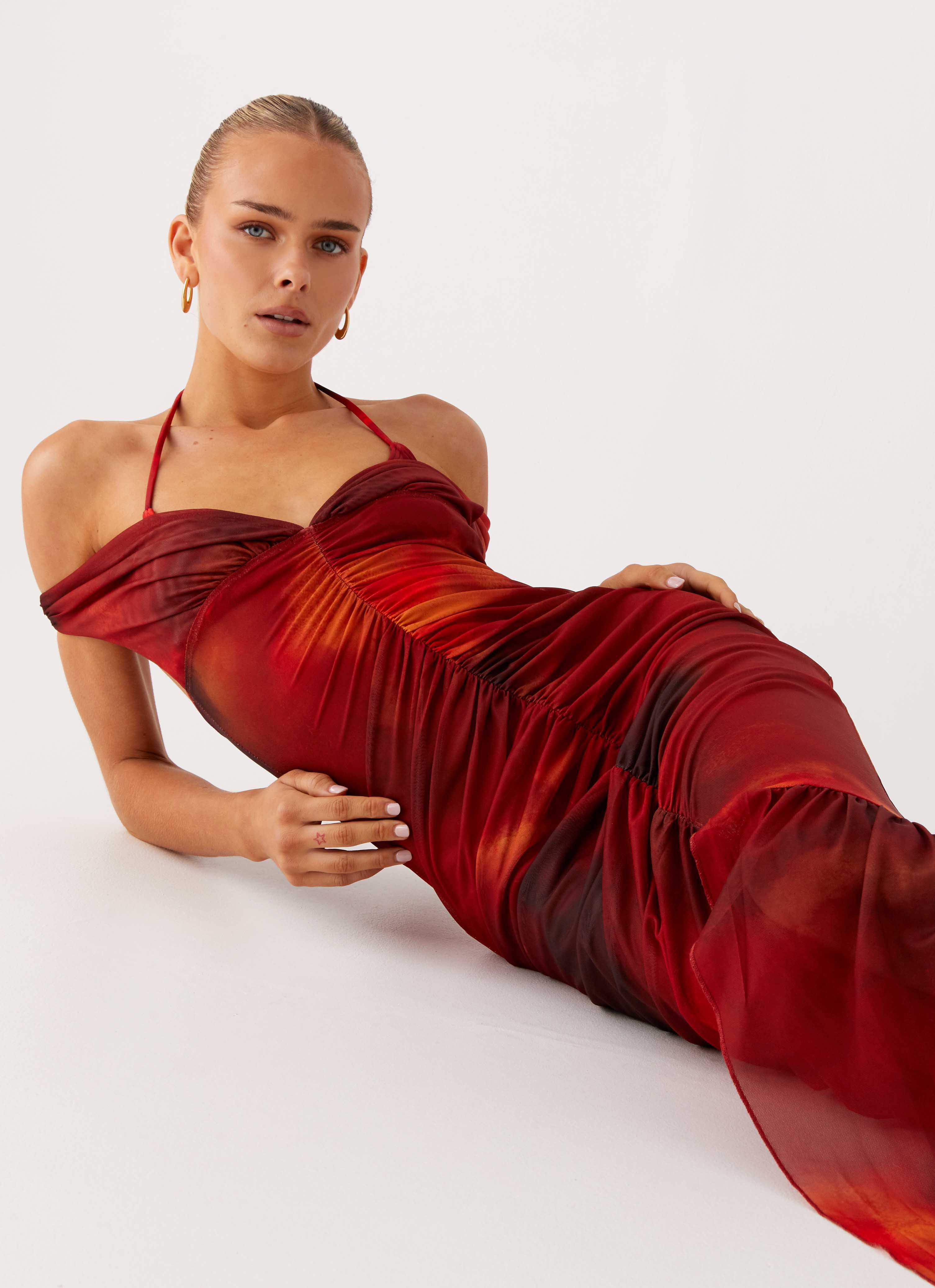 Love Me Not Maxi Dress - Scarlet Blur - Image 4