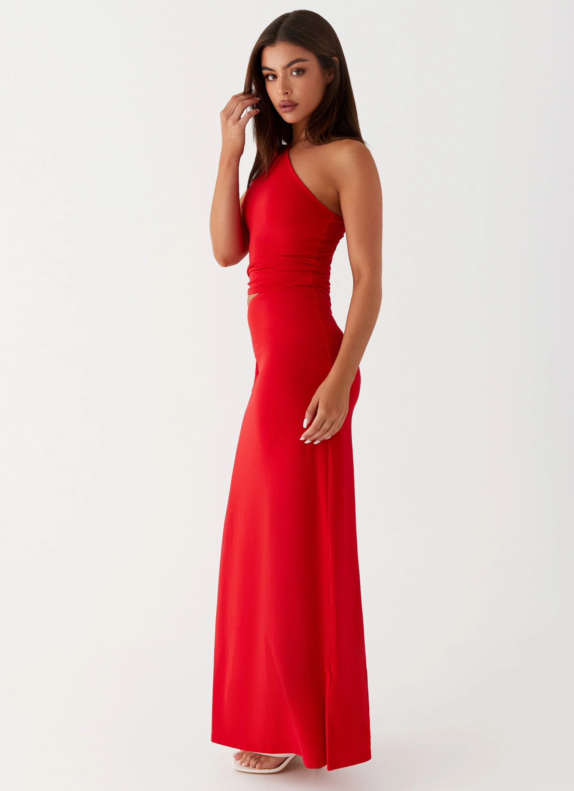 Love Me Tie Maxi Dress - Red - Image 3