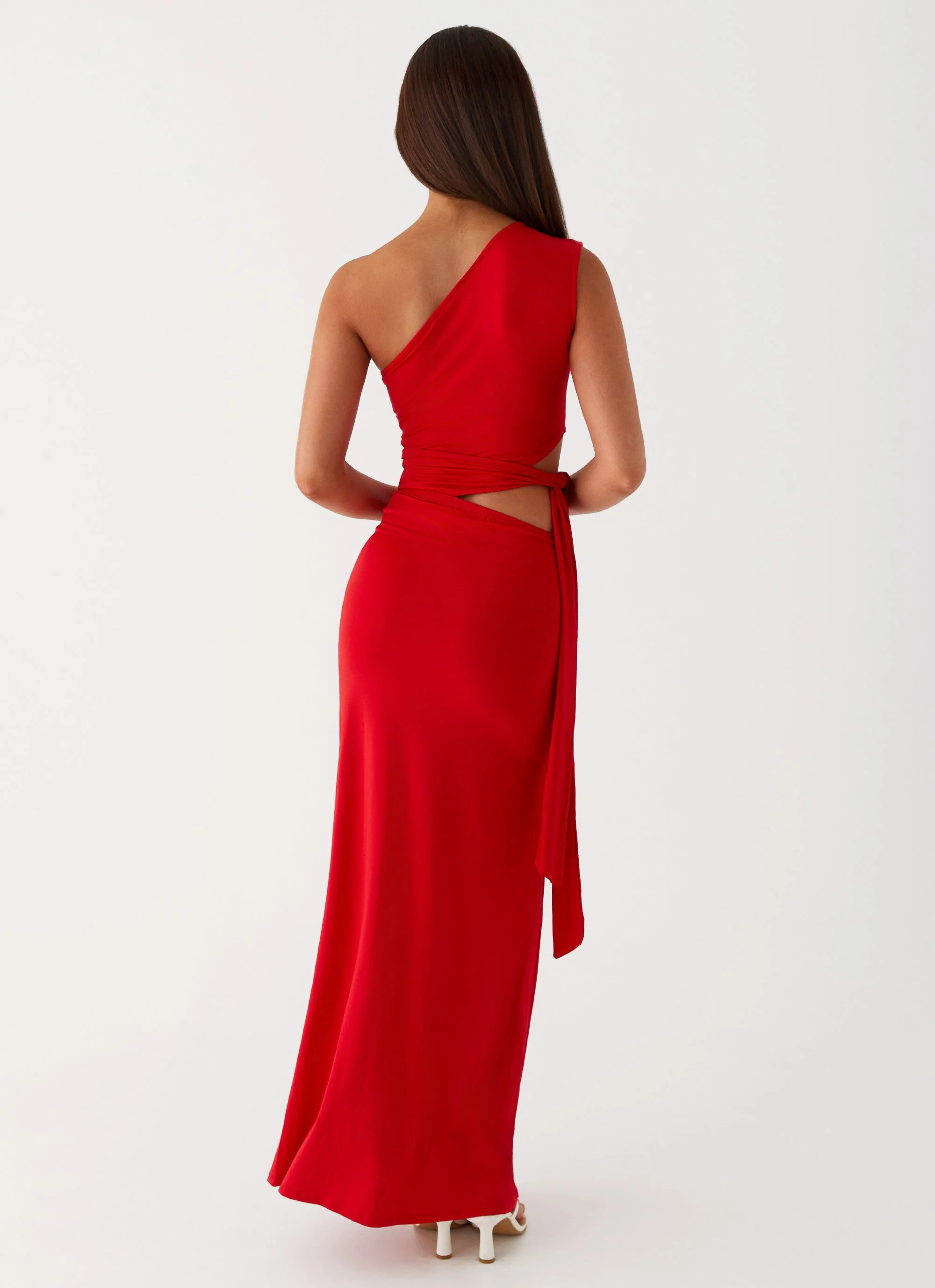 Love Me Tie Maxi Dress - Red - Image 4
