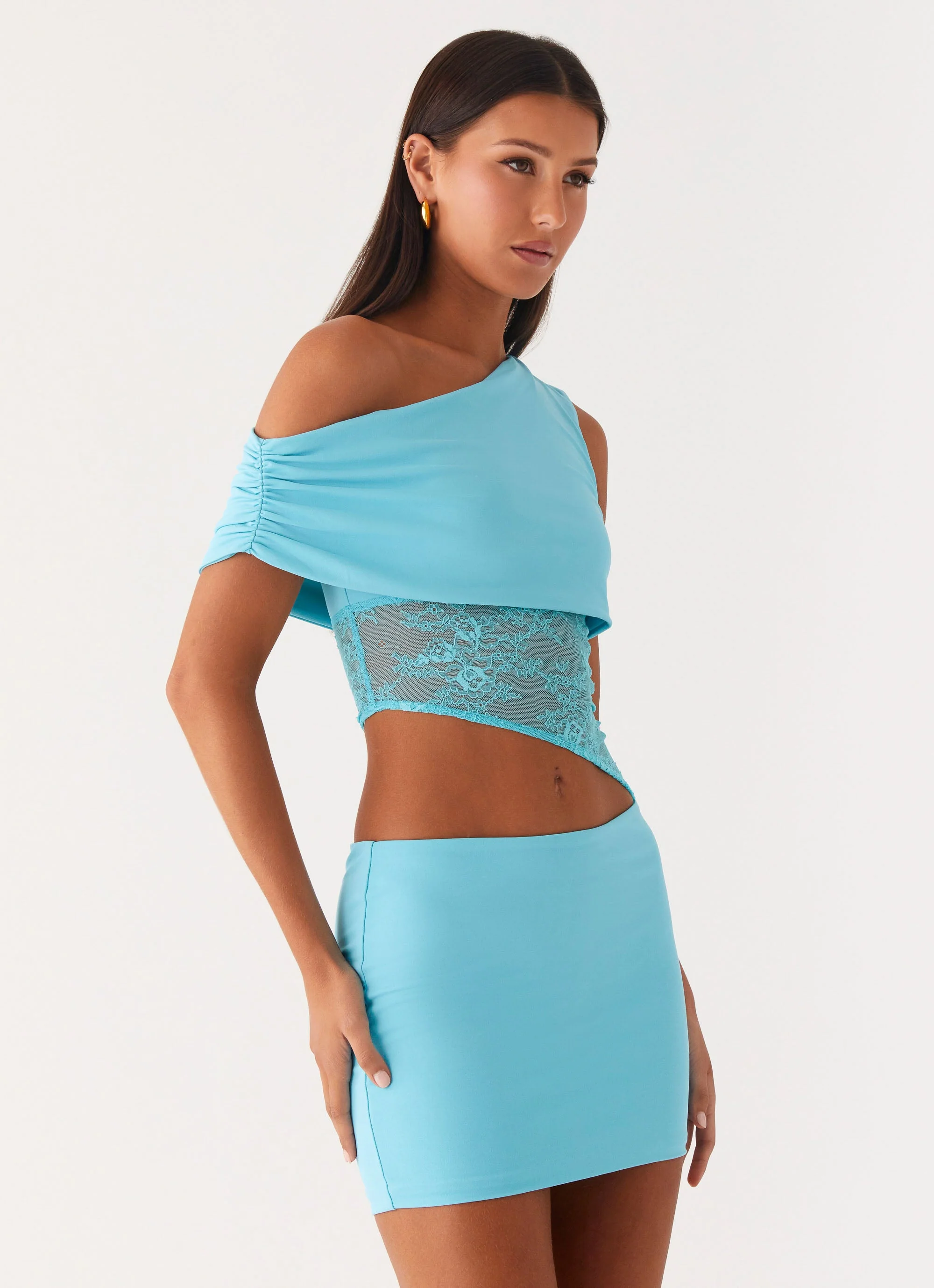 Love Motion Mini Dress - Aqua Blue - Image 5