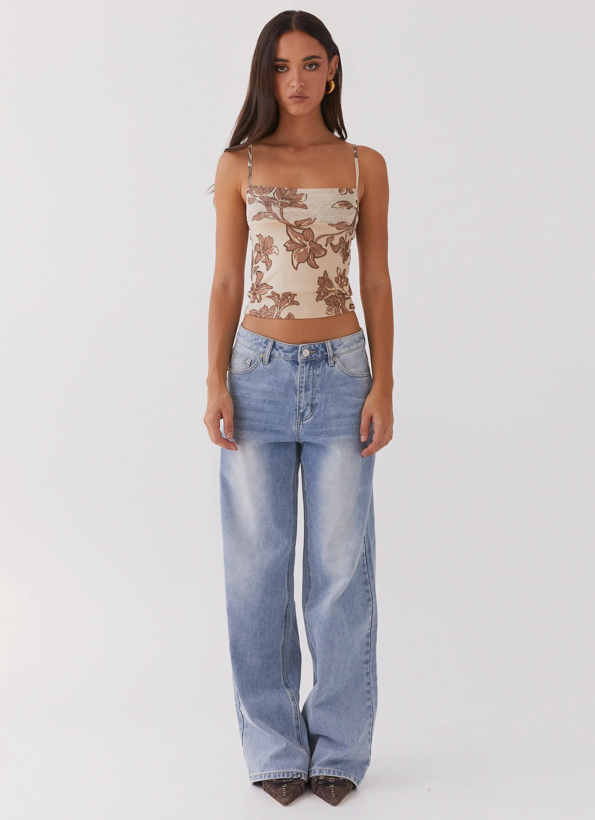 Love On Top Mesh Cami Top - Hazel Bloom - Image 2