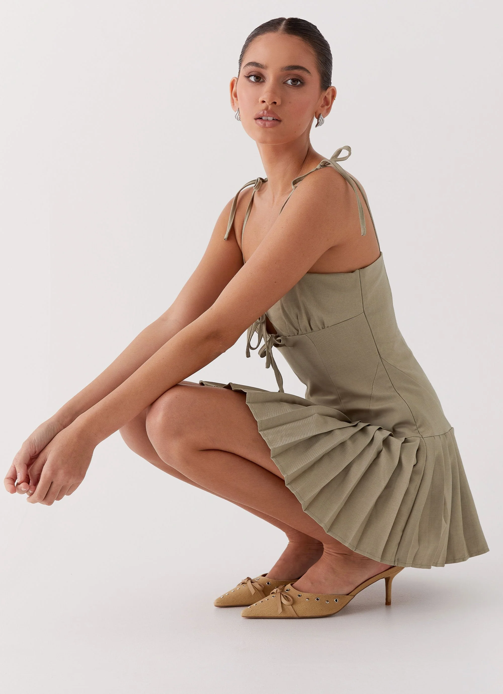 Love Seeker Corset Mini Dress - Sage - Image 5