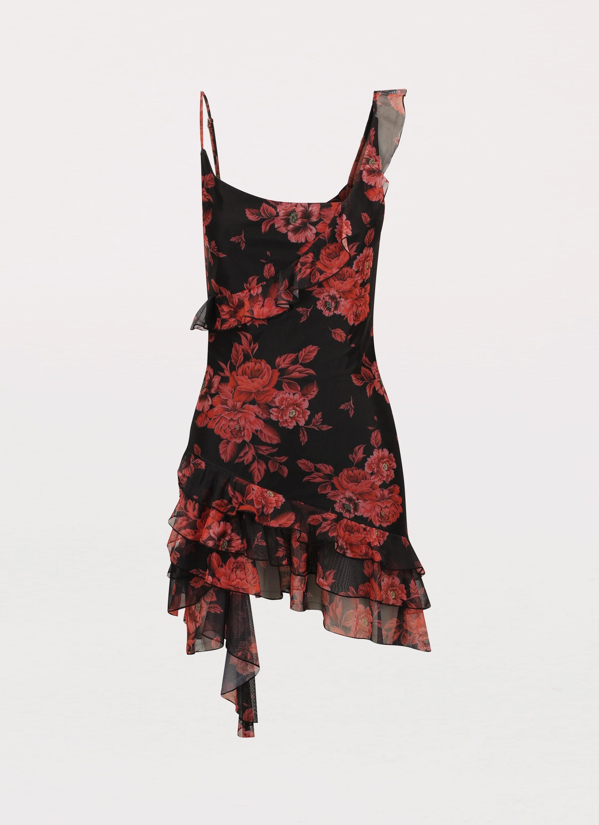 Love You Mesh Mini Dress - Midnight Rosa - Image 3
