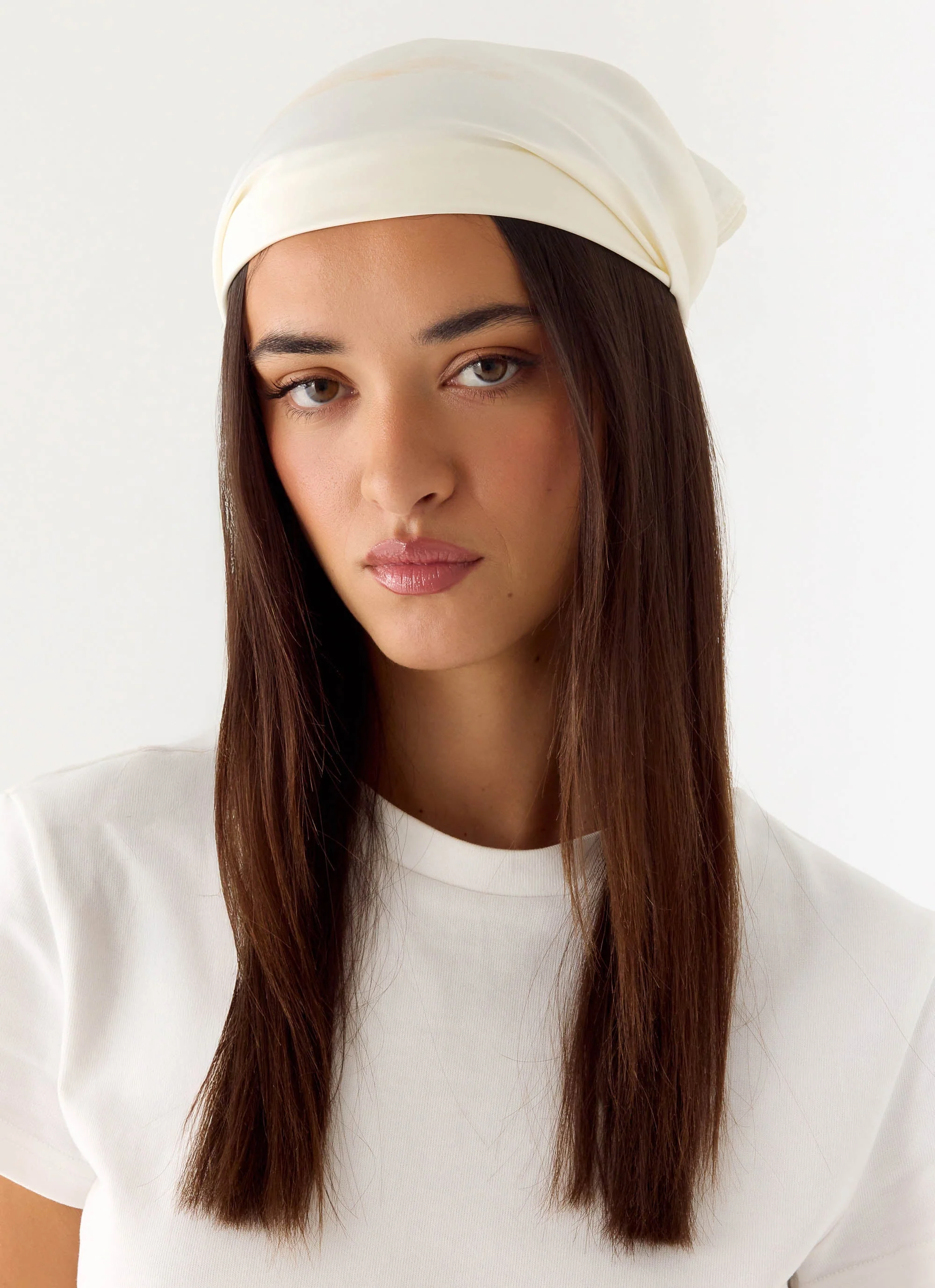 Lover Vibes Head Scarf - Cream - Image 3