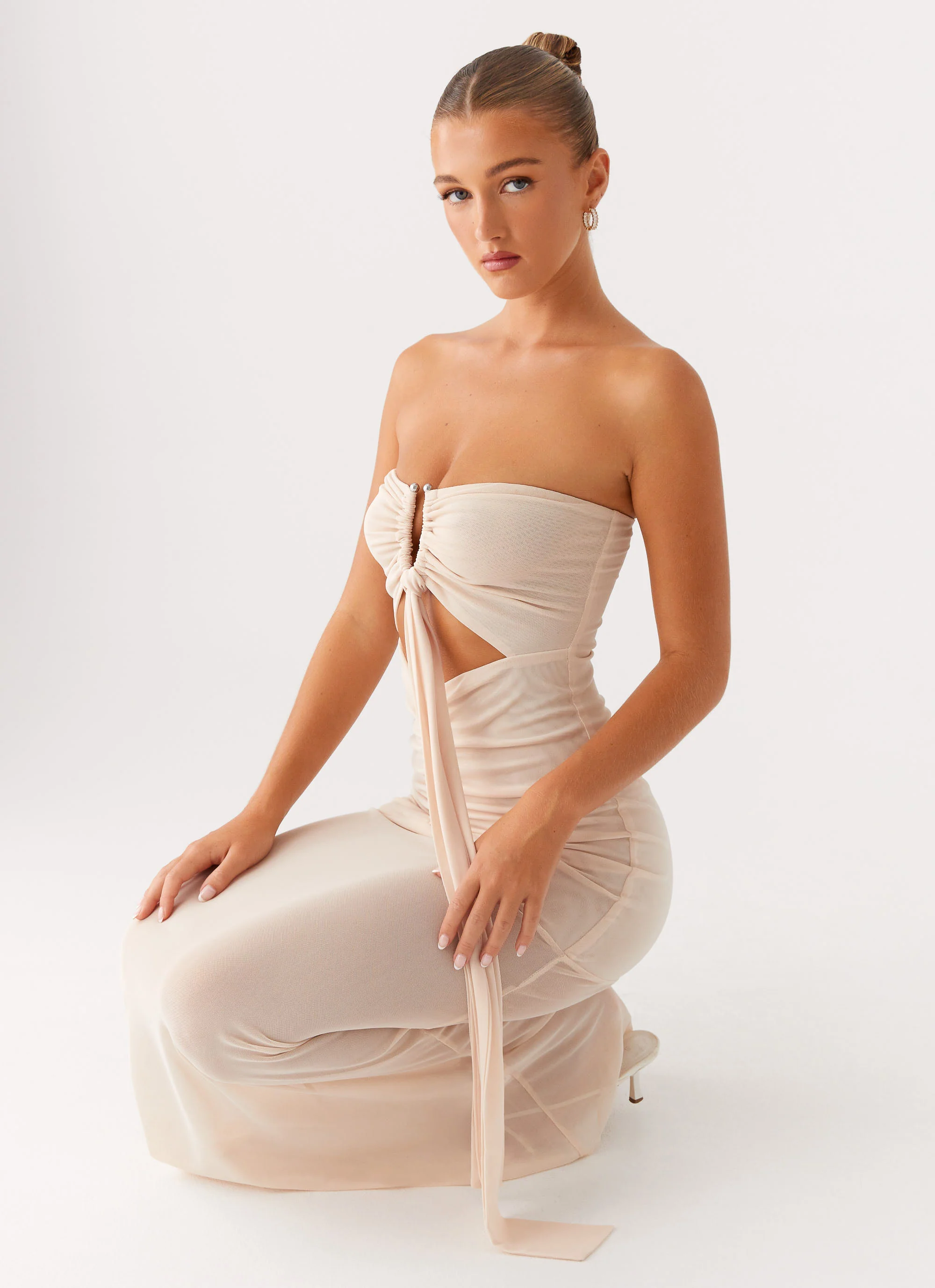 Lovie Maxi Dress - Beige - Image 6