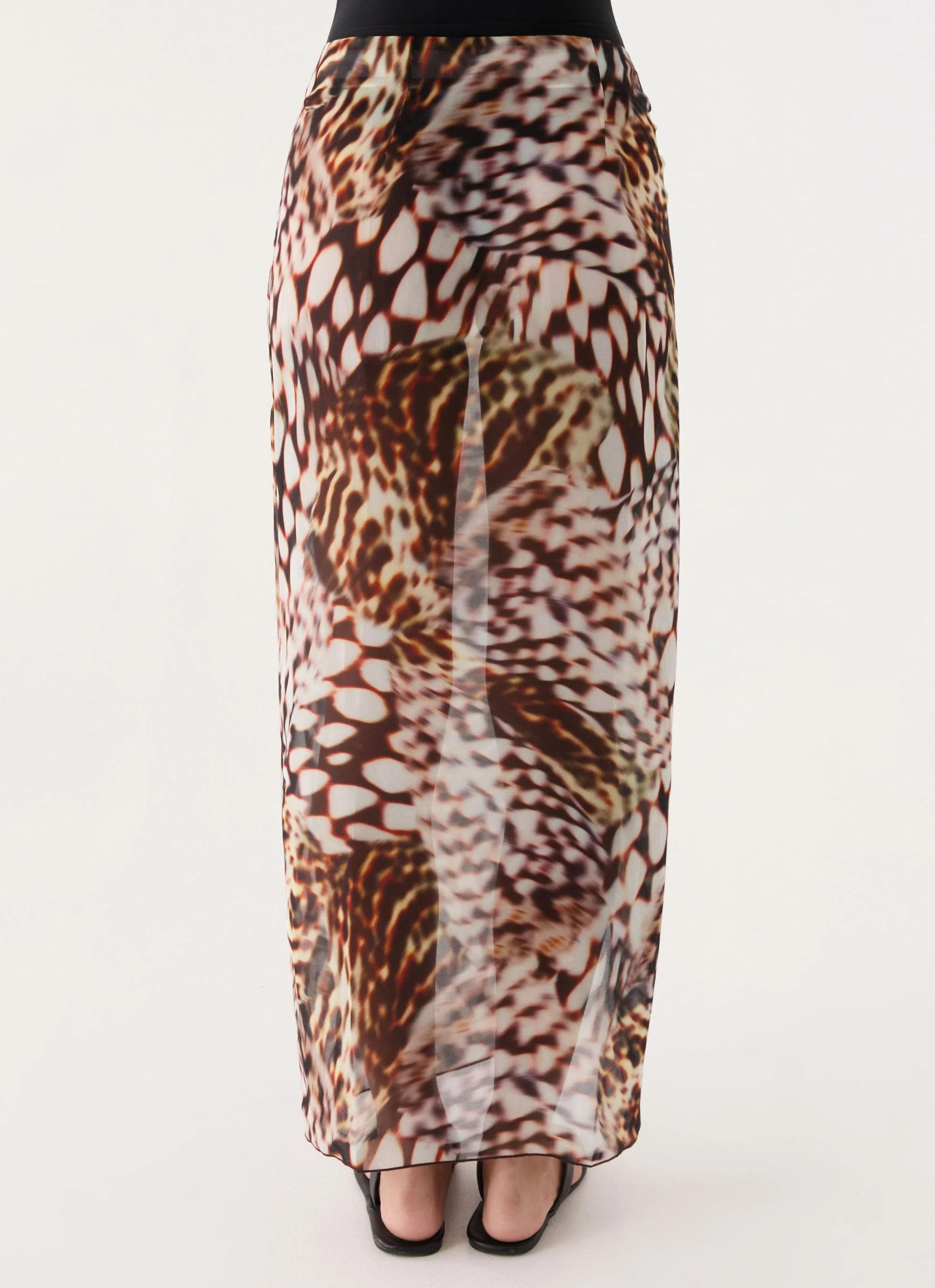 Low Tide Sarong Maxi Skirt - Leopard Hibiscus - Image 7