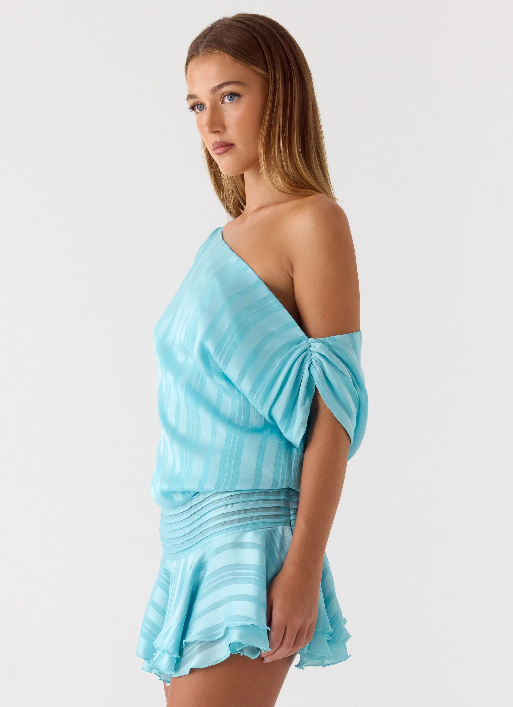 Lowey Mini Dress - Pale Blue - Image 2