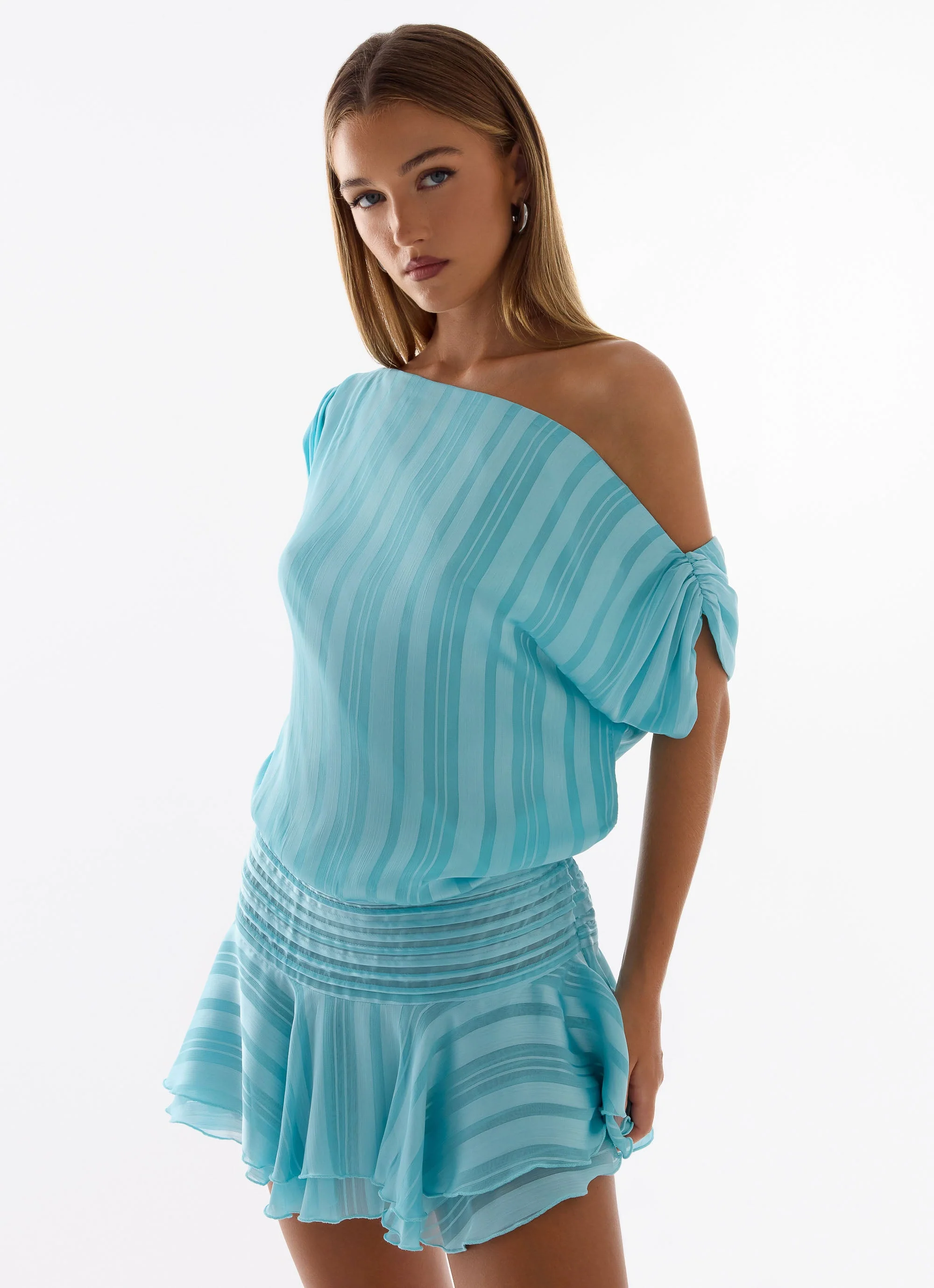 Lowey Mini Dress - Pale Blue - Image 6