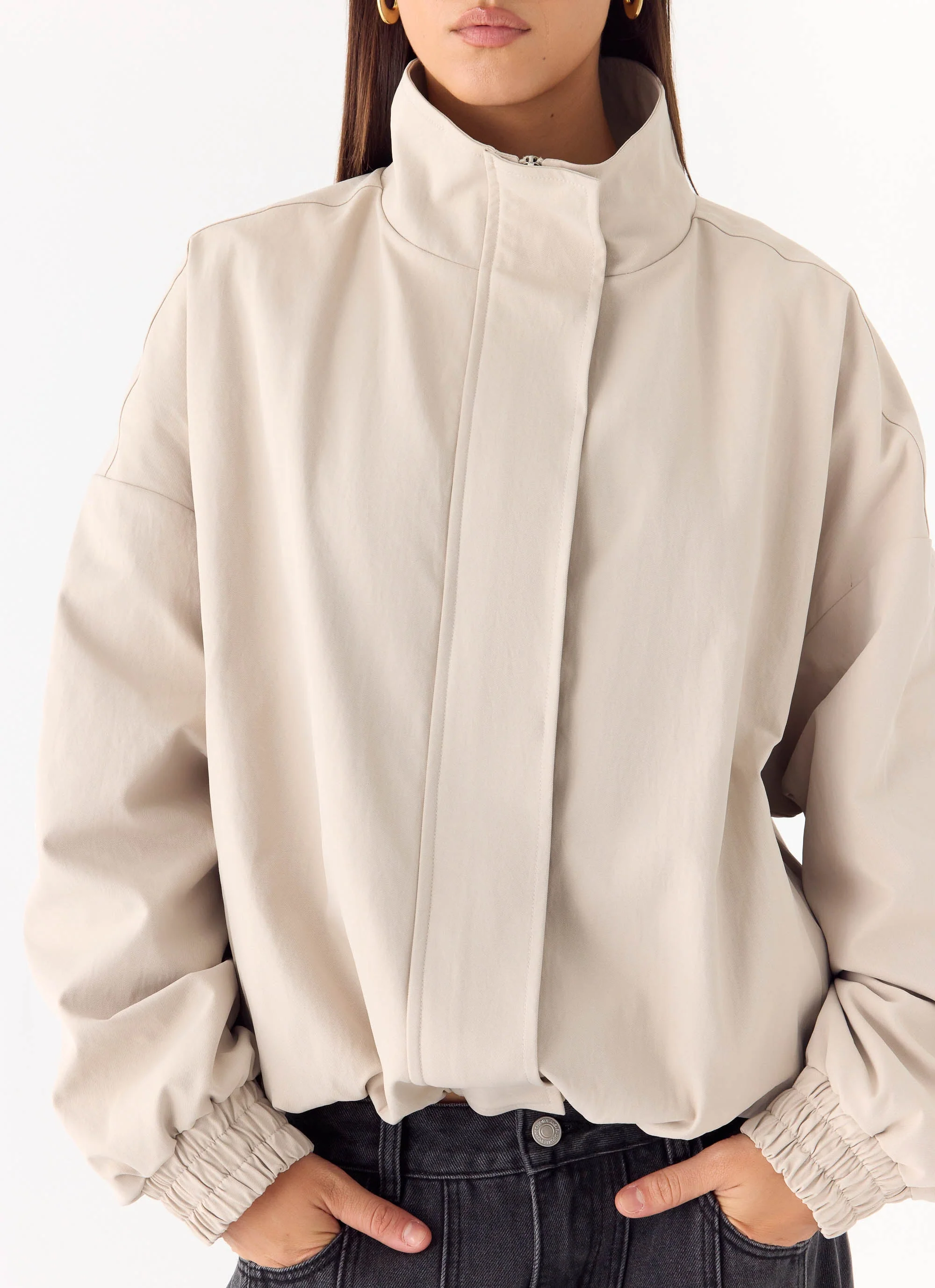 Luca Trench Jacket - Cool Tan - Image 6