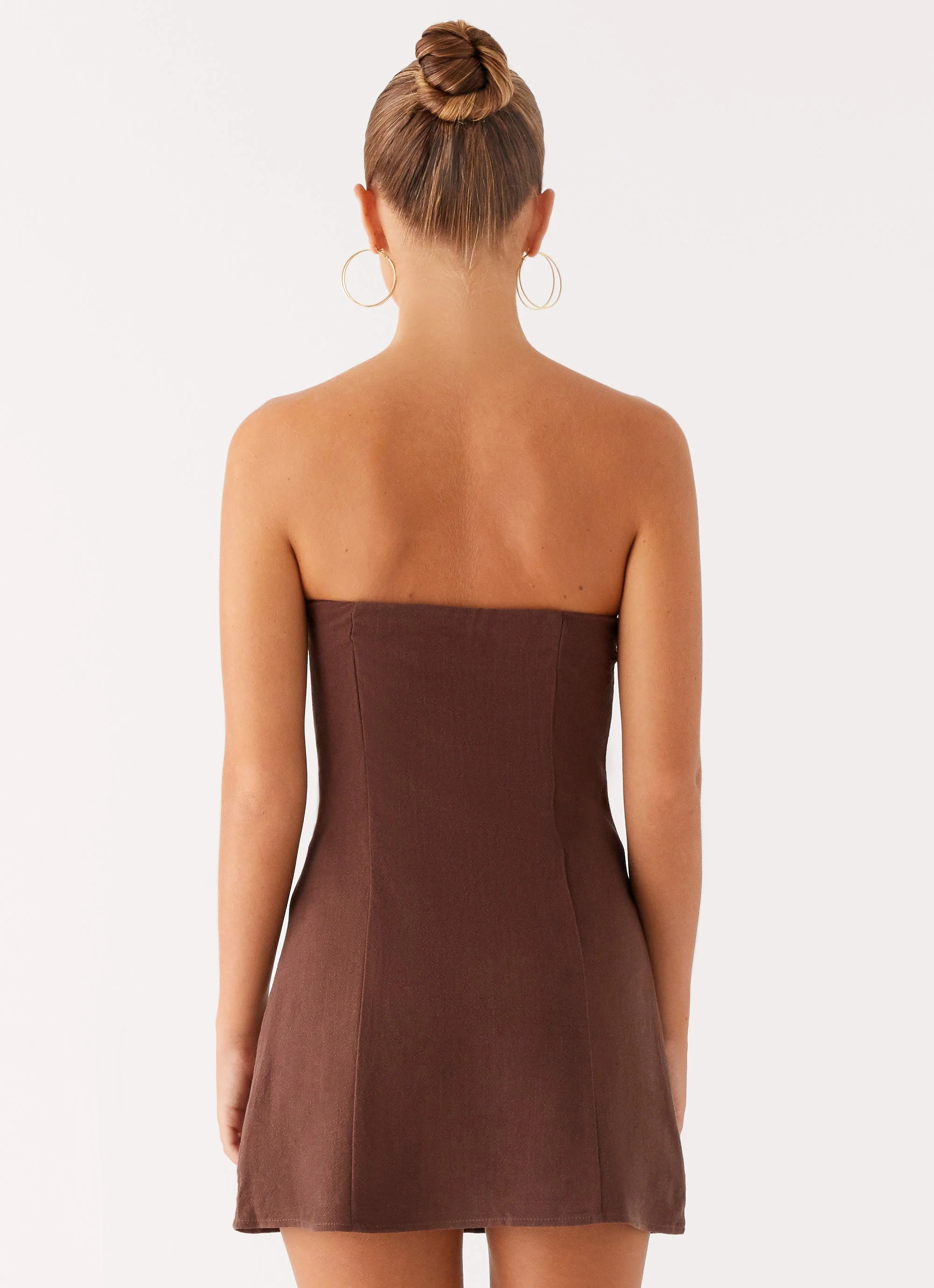 Ludo Mini Dress - Chocolate - Image 5
