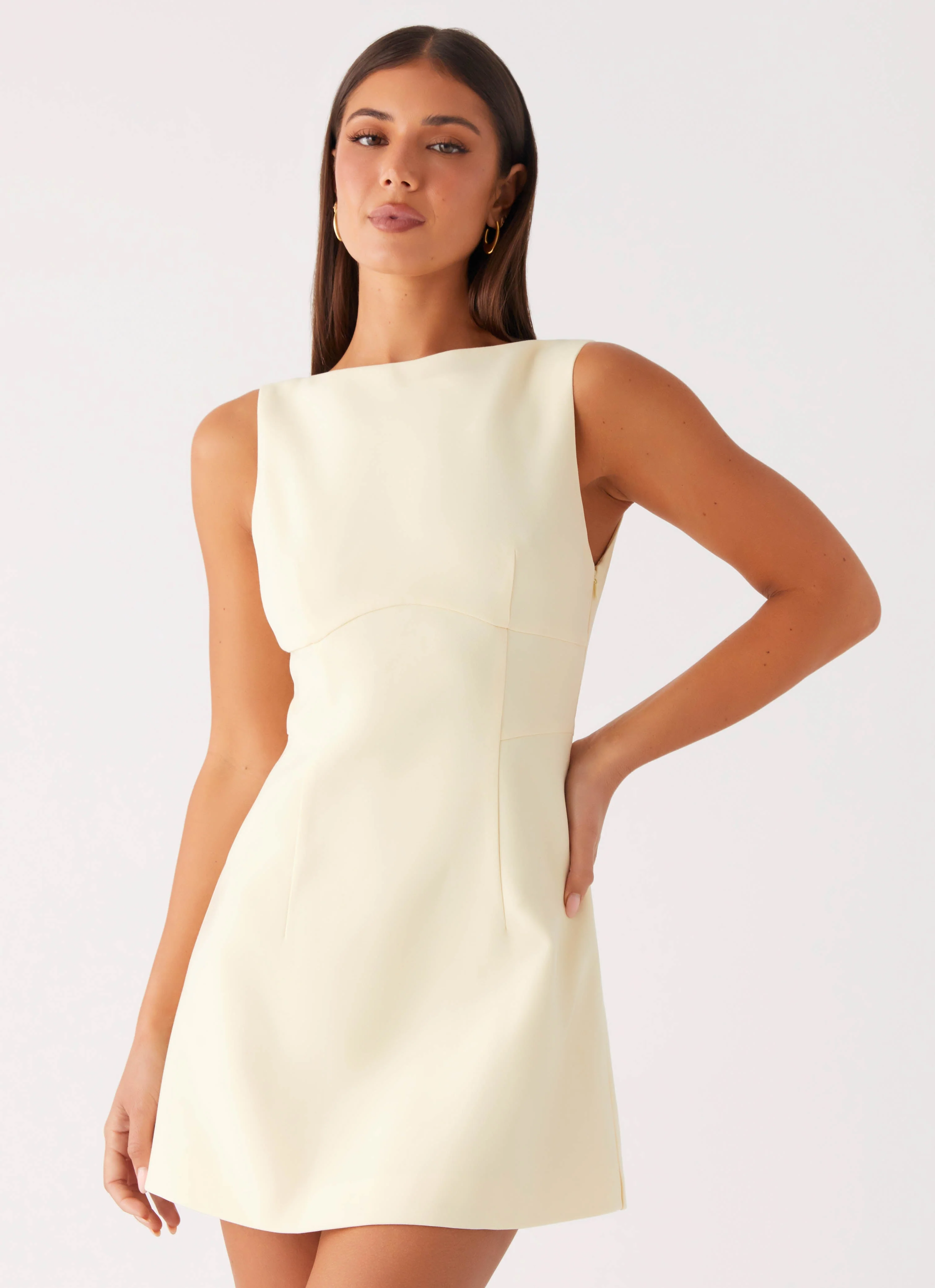 Lulita Mini Dress - Buttercream Yellow - Image 4