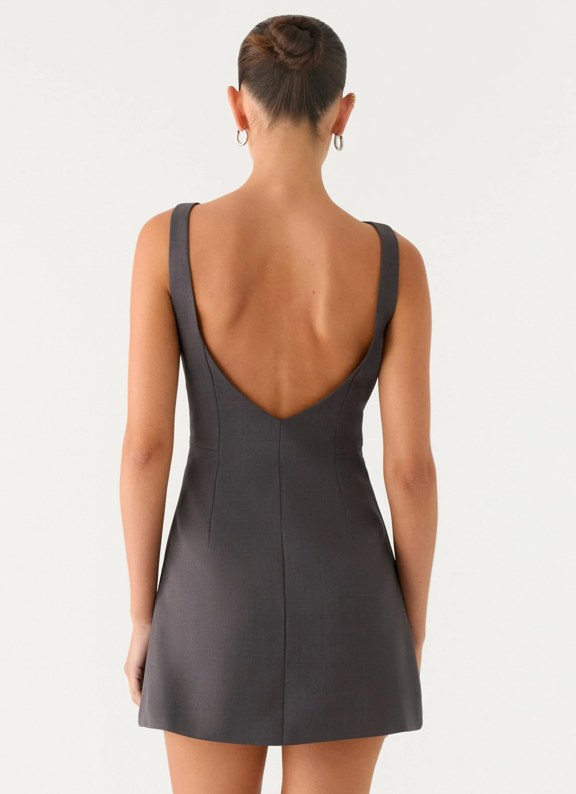 Lulita Mini Dress - Charcoal Grey - Image 4
